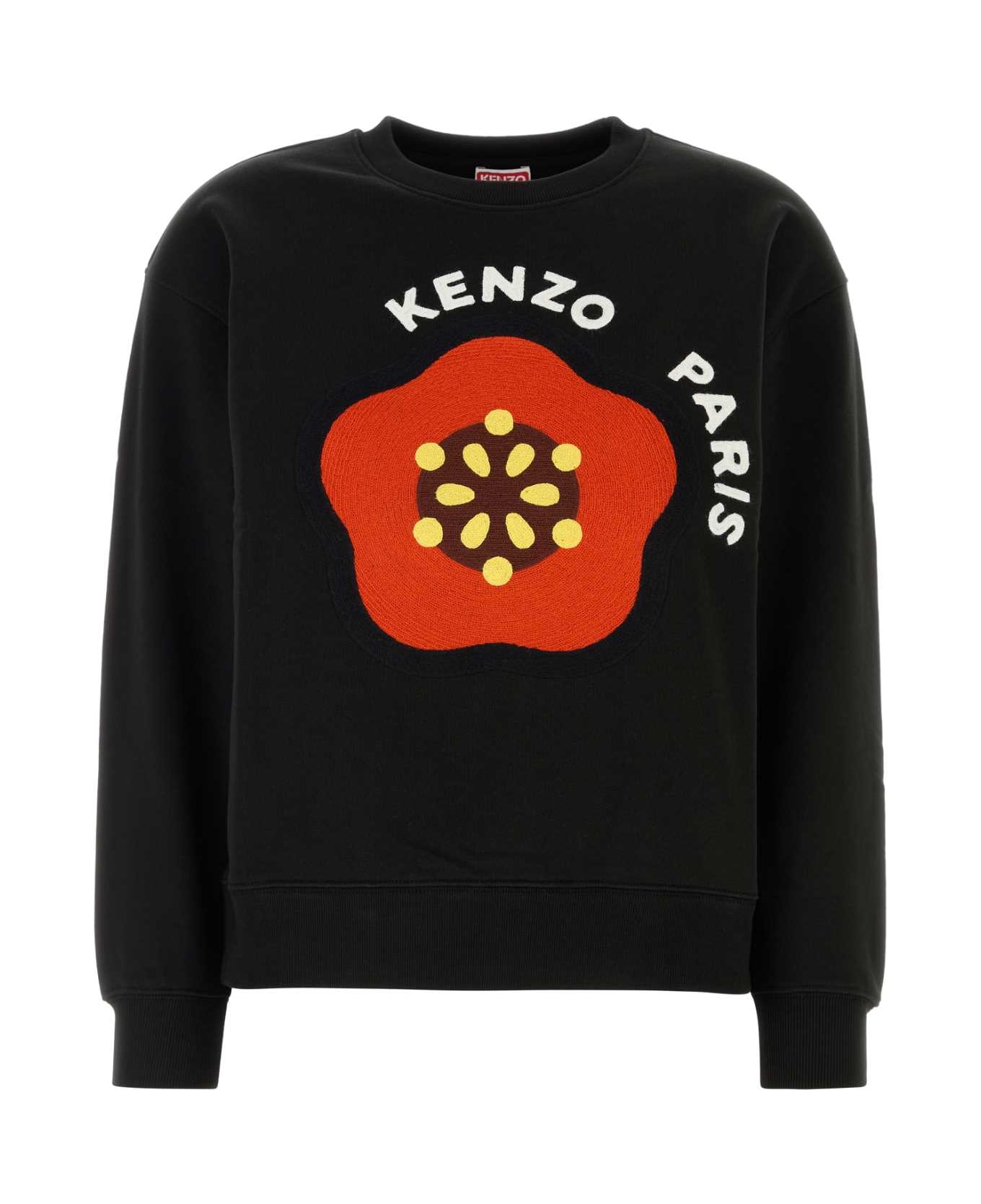 Kenzo Black Cotton Sweatshirt - BLACK