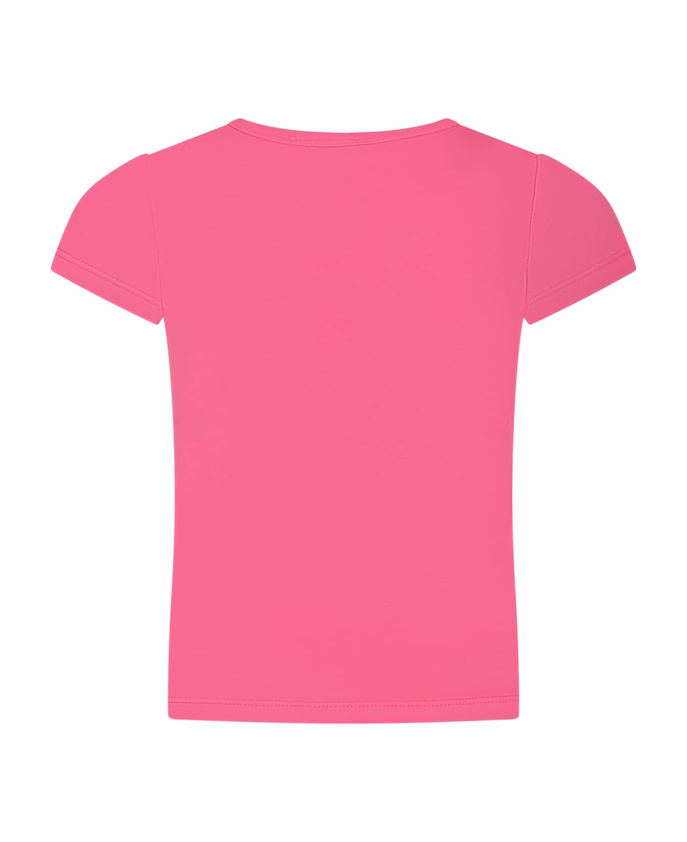 Rykiel Enfant Pink T-shirt For Girl With Logo Print - Pink Tシャツ＆ポロシャツ