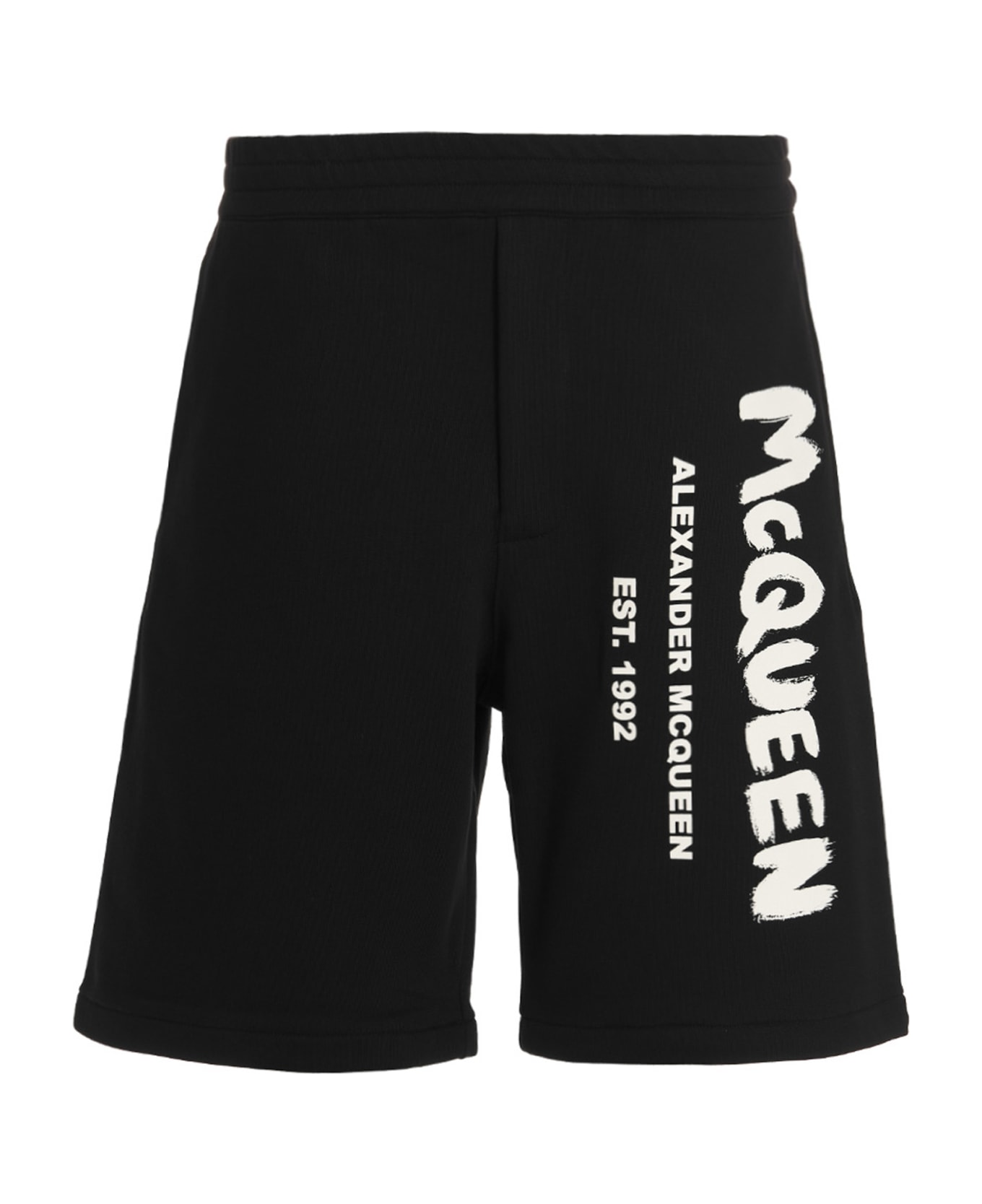 Alexander McQueen Logo Bermuda Shorts - White/Black