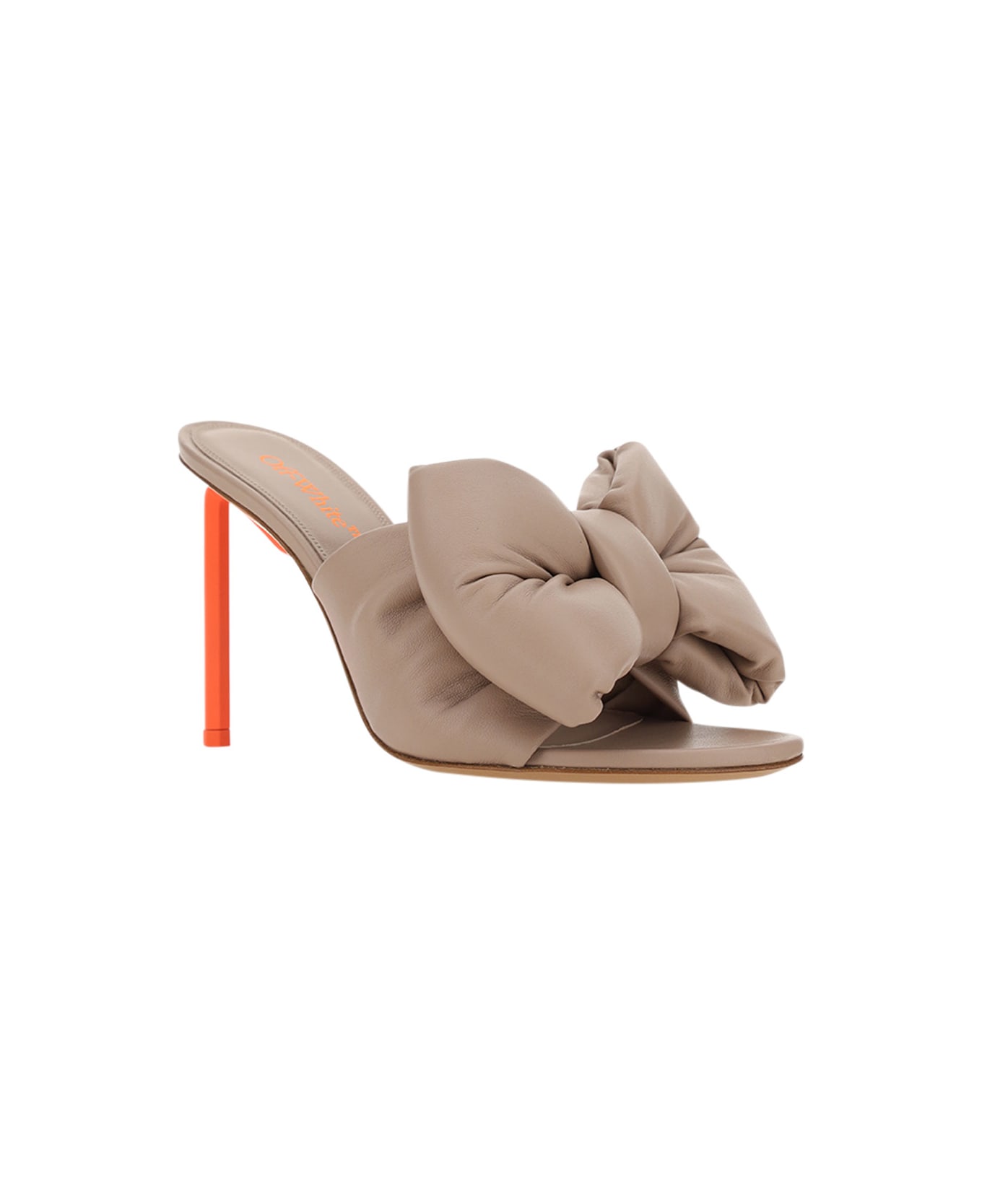 Off-White Allen Bow Mules - Beige Orange