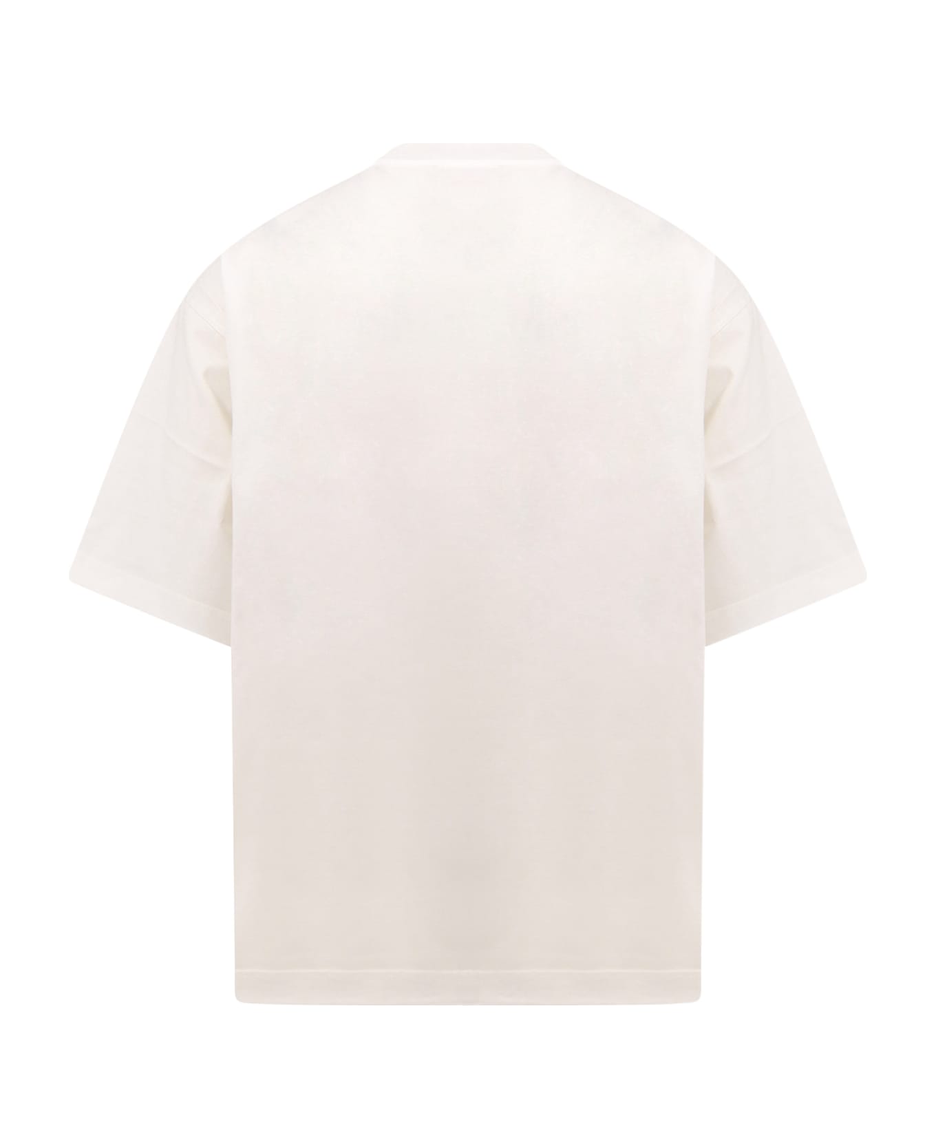 Marni Dripping Flower Organic Cotton T-shirt - Lily White