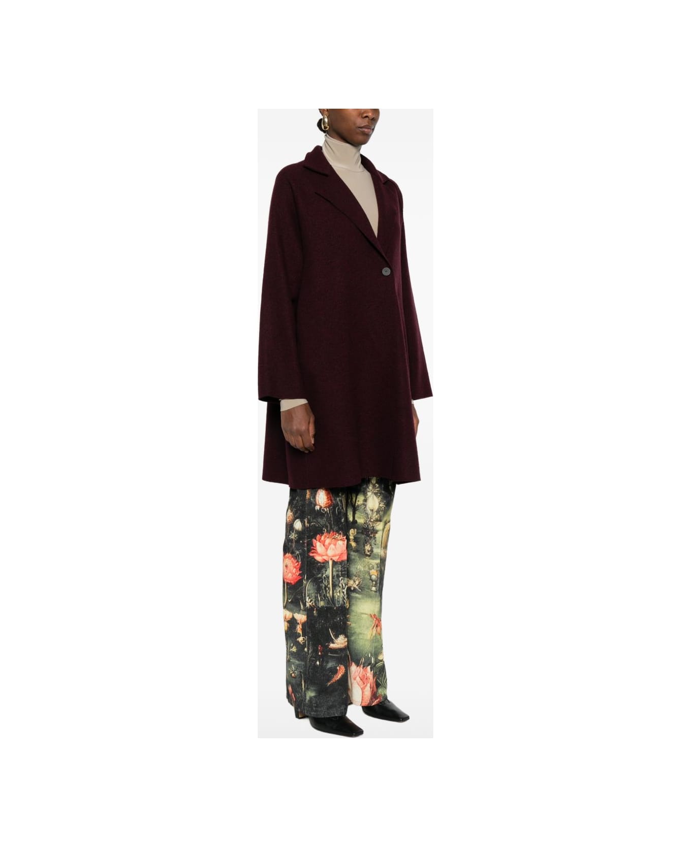 Harris Wharf London Wool Coat - Bordeaux