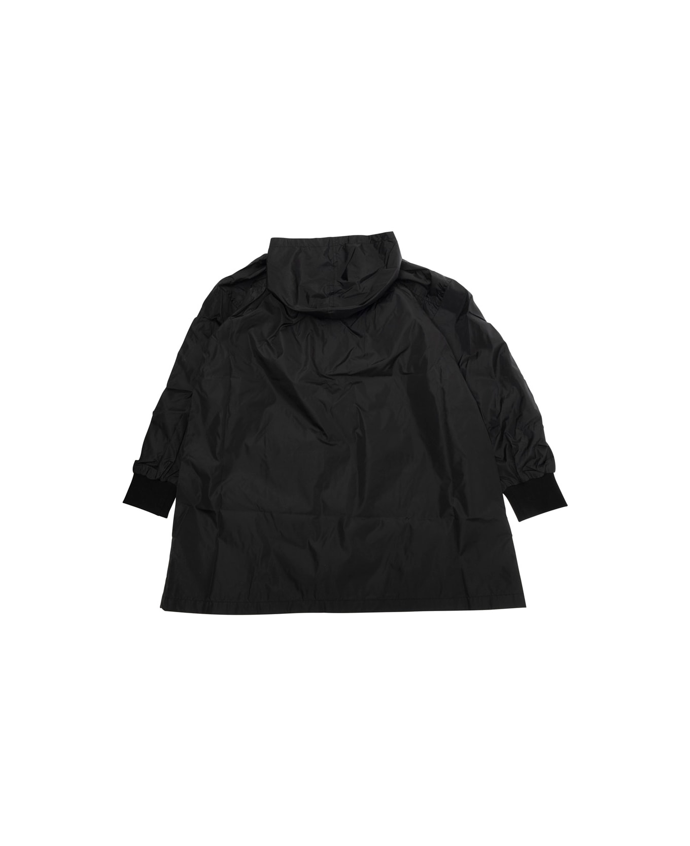 Marni Black Jacket With Logo On The Front And Patch Pockets In Tech Fabric Girl - Black