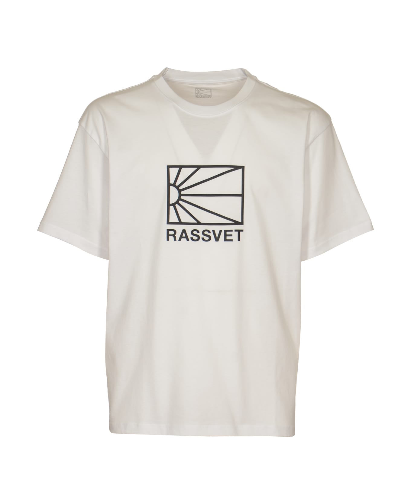 Rassvet Chest Logo Round Neck T-shirt - White
