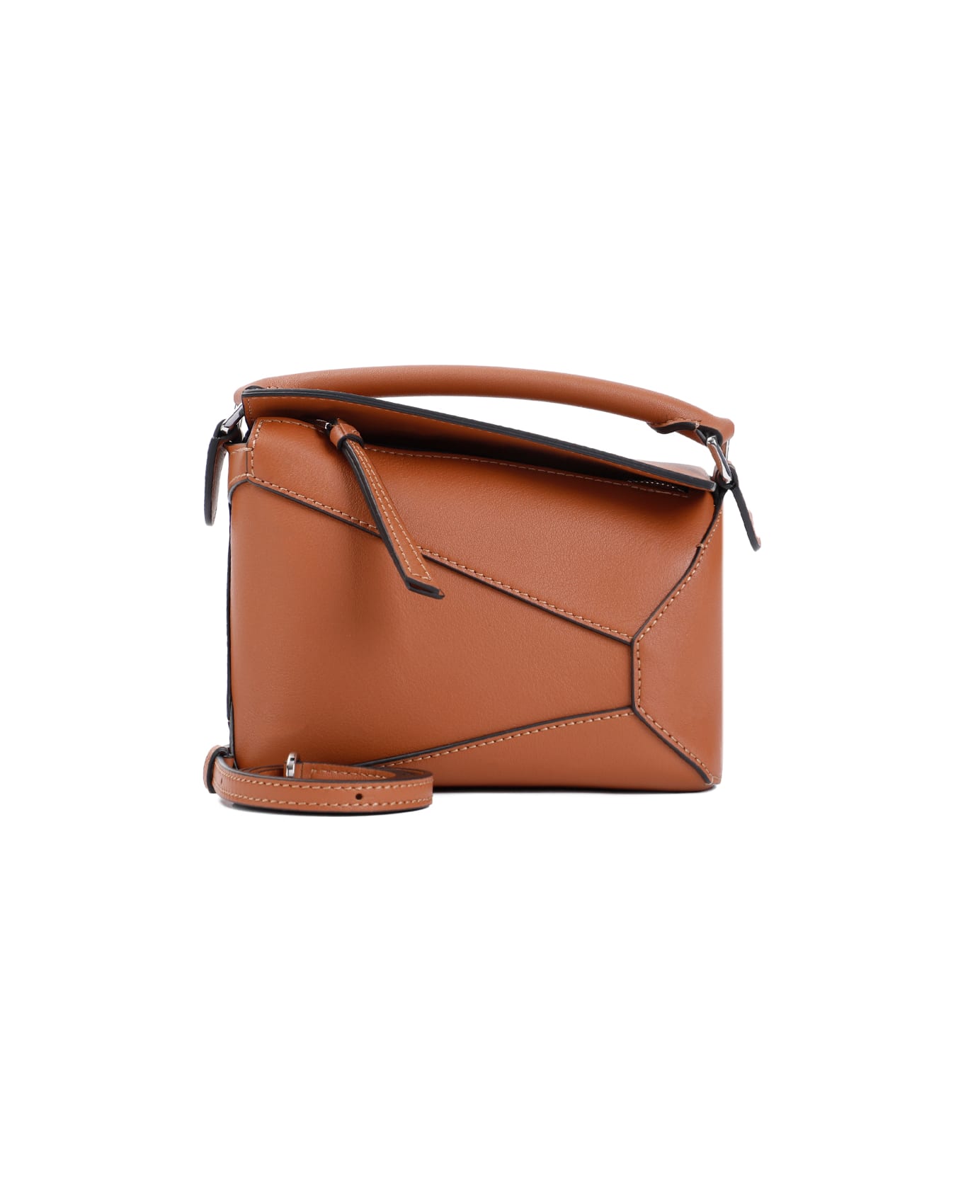Loewe Puzzle Edge Leather Mini Bag - Tan