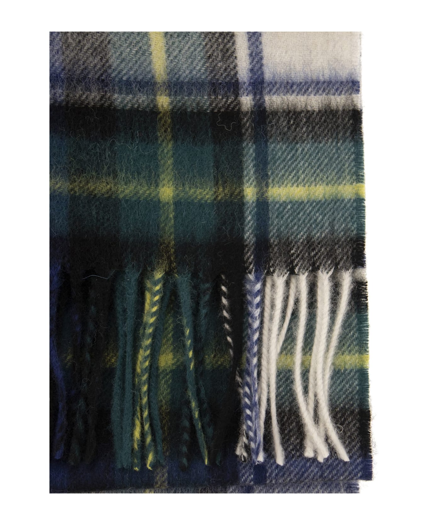 Barbour Wool Scarf Check - Green スカーフ