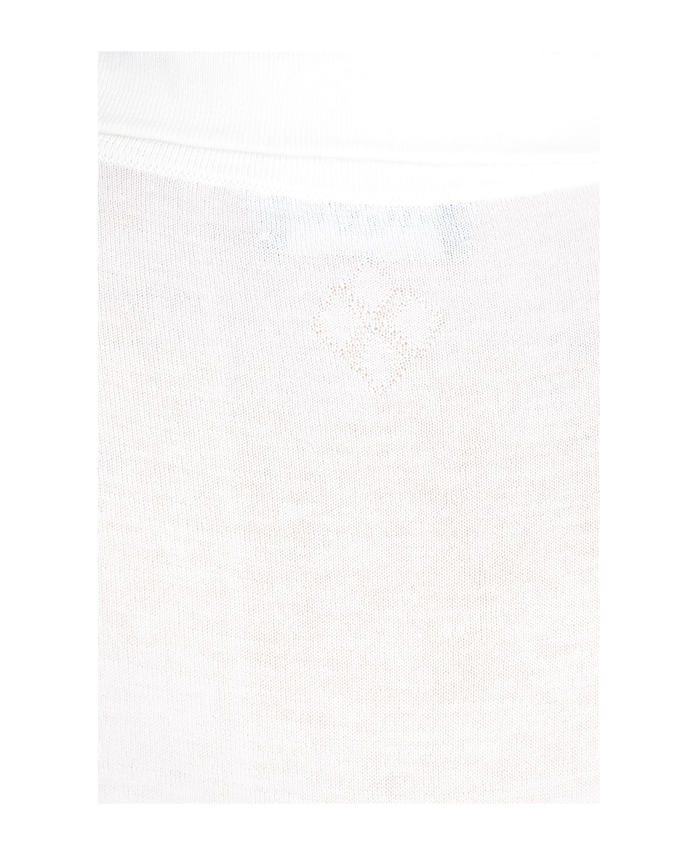 Ballantyne Polo In White Cotton - white