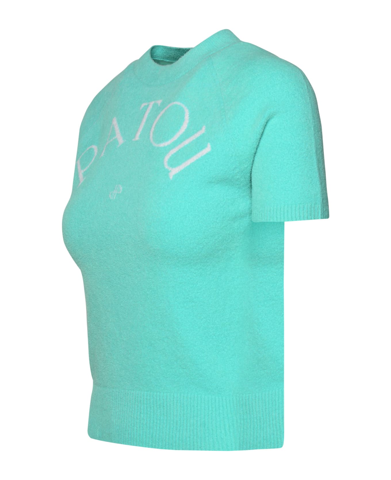 Patou Teal Cotton Blend Sweater - Light Blue Tシャツ
