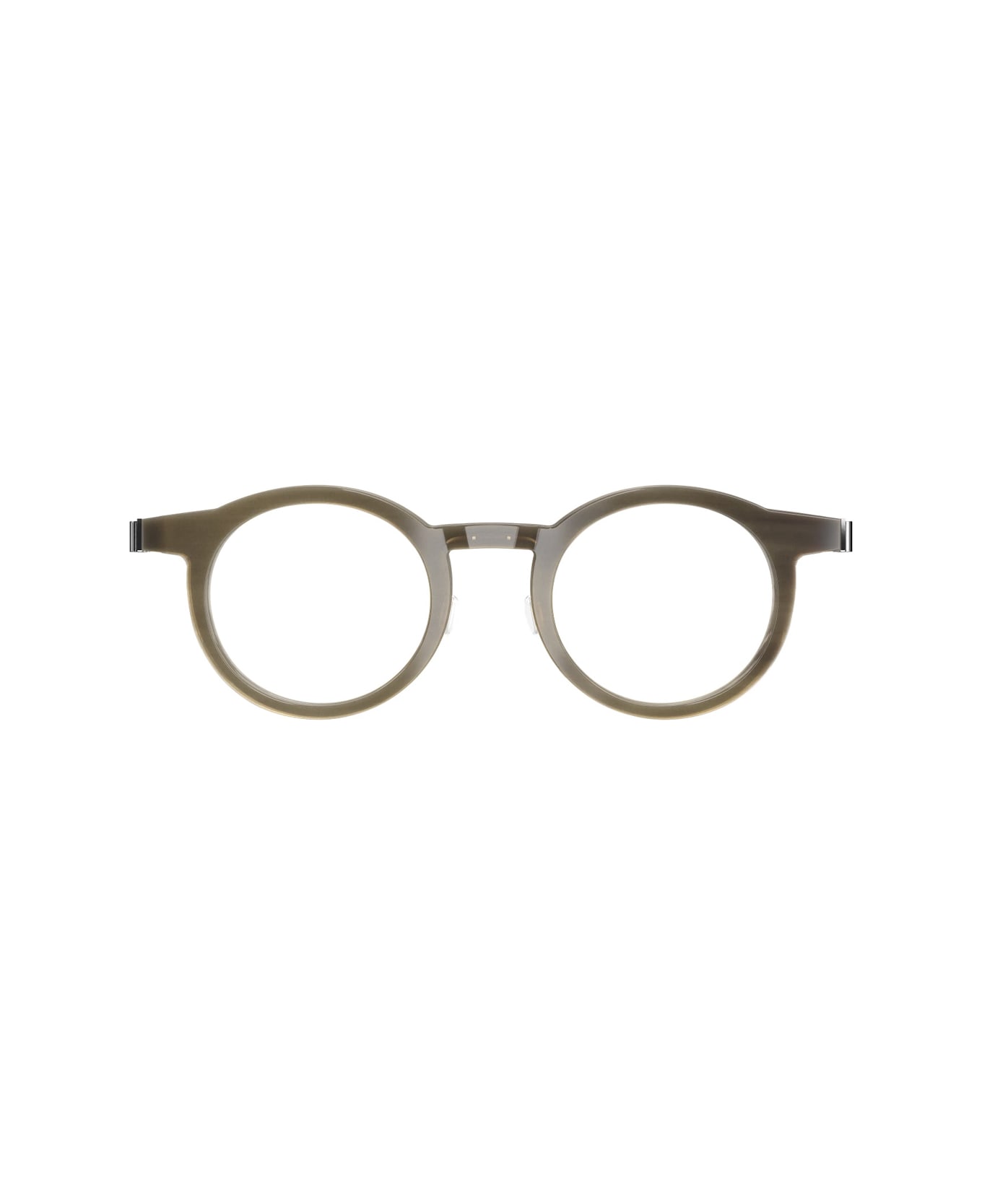 LINDBERG Buffalo Horn 1846 H16 10 Marrone Chiaro Silver Glasses - Marrone