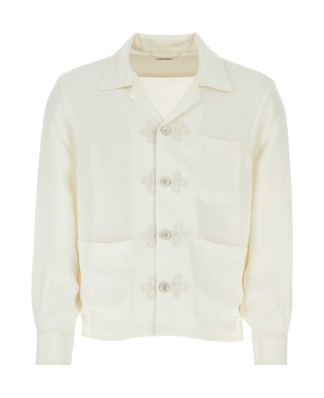 Bode Ivory Silk Trillium Shirt - CREAM シャツ