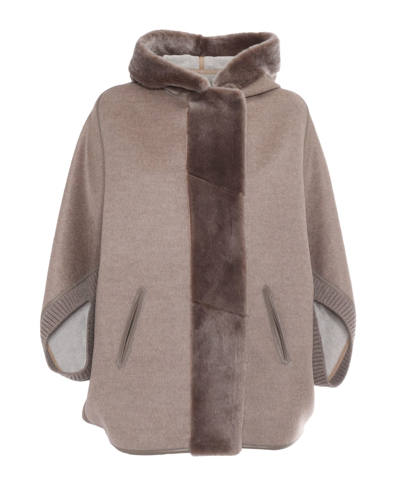 Lorena Antoniazzi Sheepskin Coat - GREY