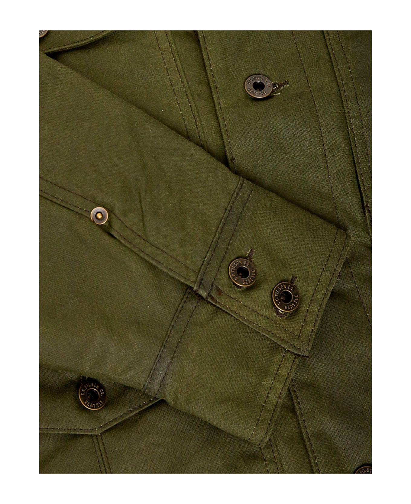 Filson Cotton Jacket With Pockets - Green