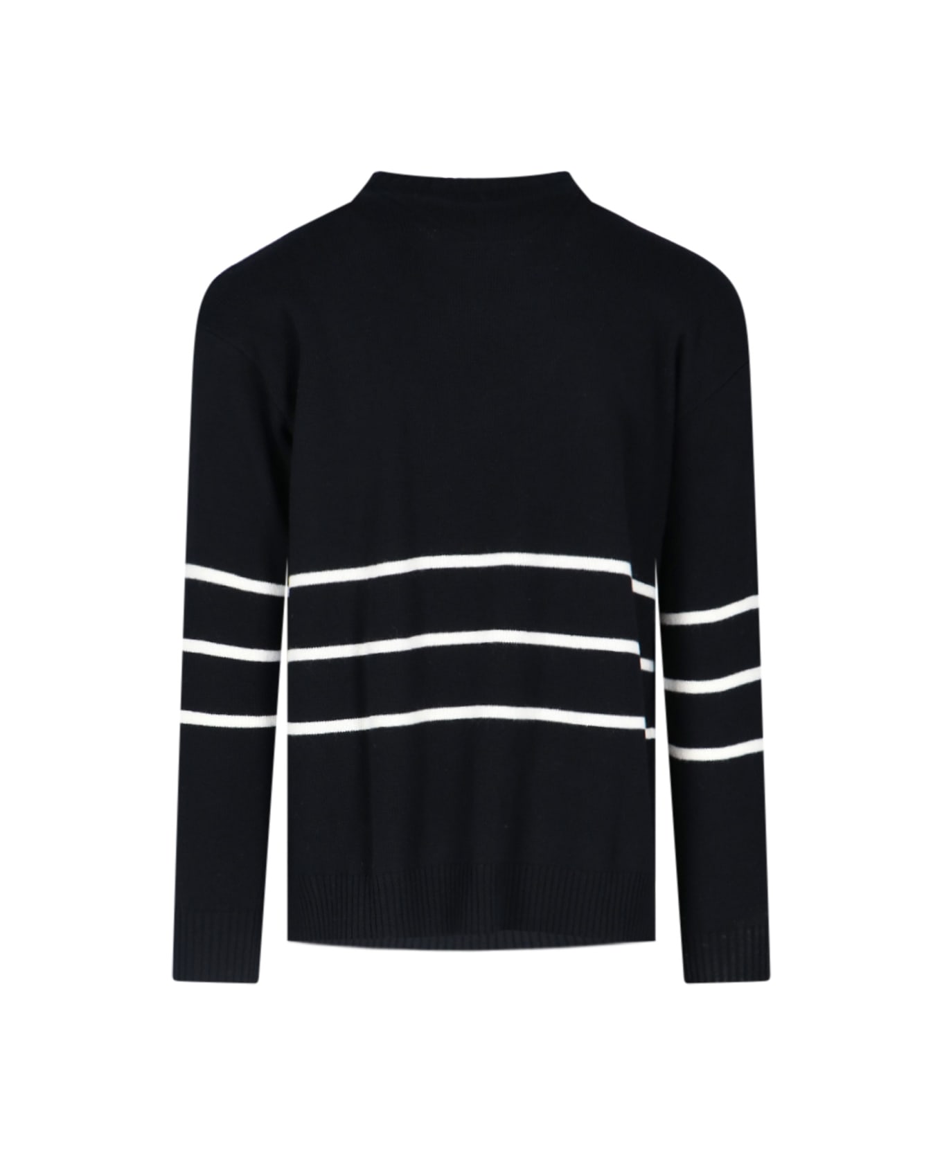 Valentino Garavani Stripe Detail Logo Sweater - Black