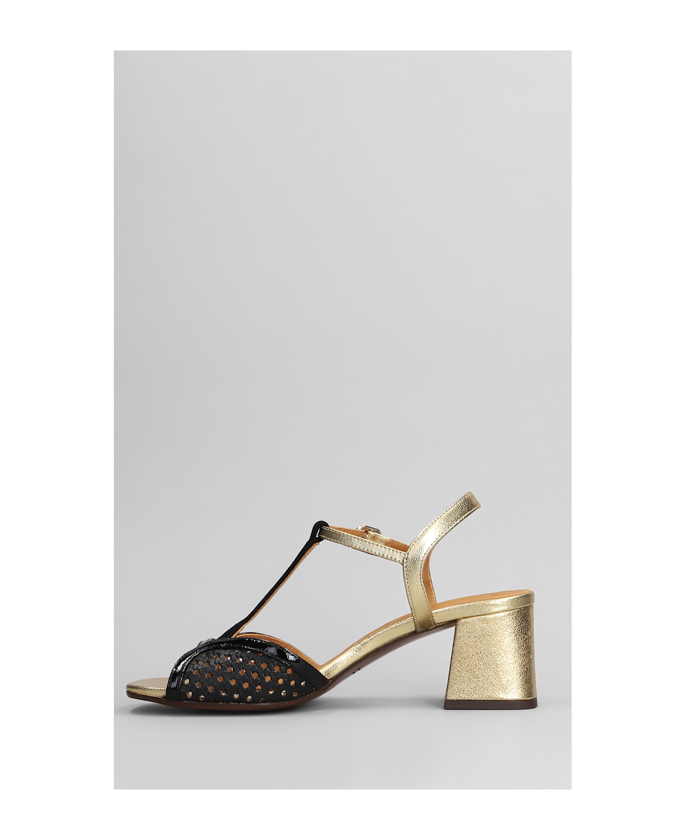 Chie Mihara Sandals In Black Leather And Fabric - black