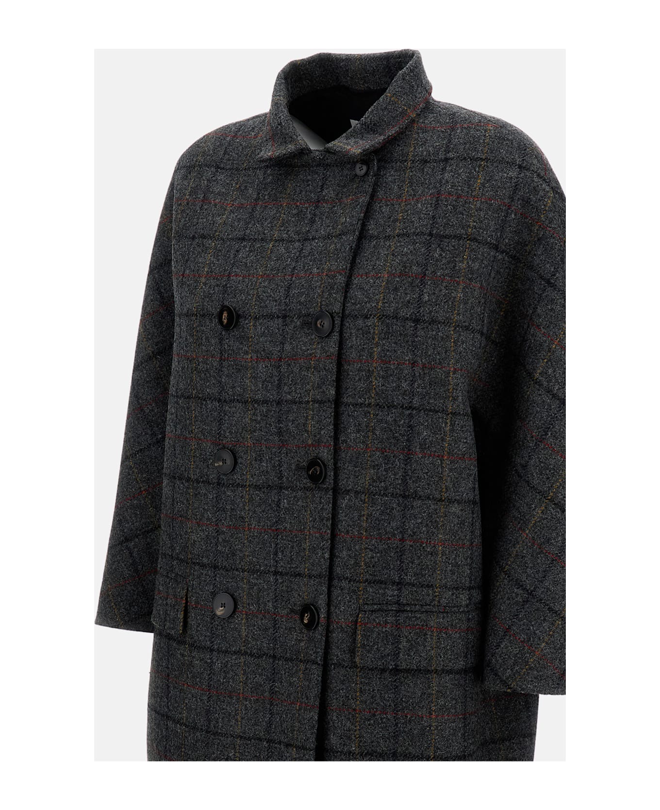 Alberto Biani Shetland Wool Coat - Grey