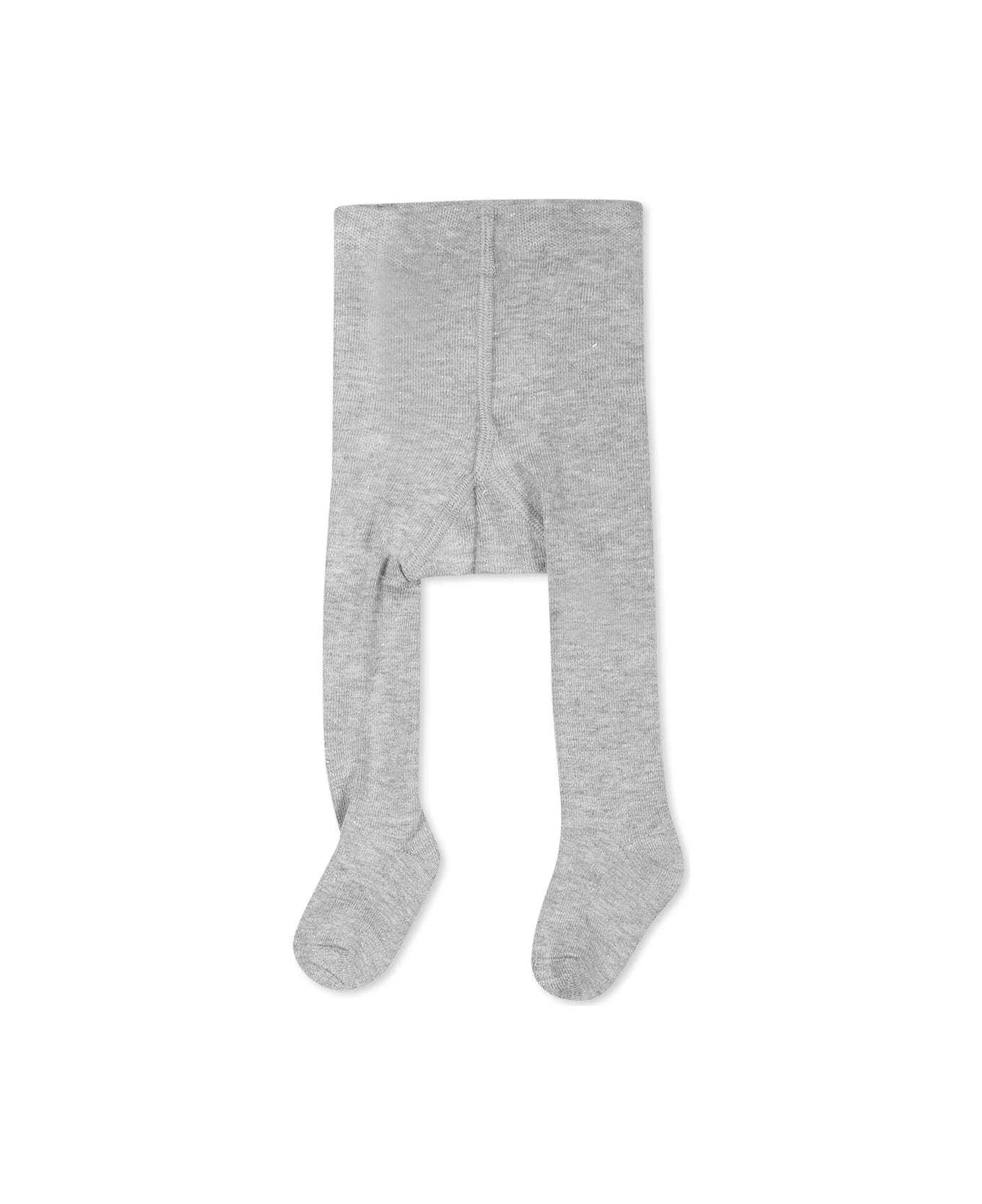 Tartine et Chocolat Grey Tights For Baby Girl With Logo - Grey