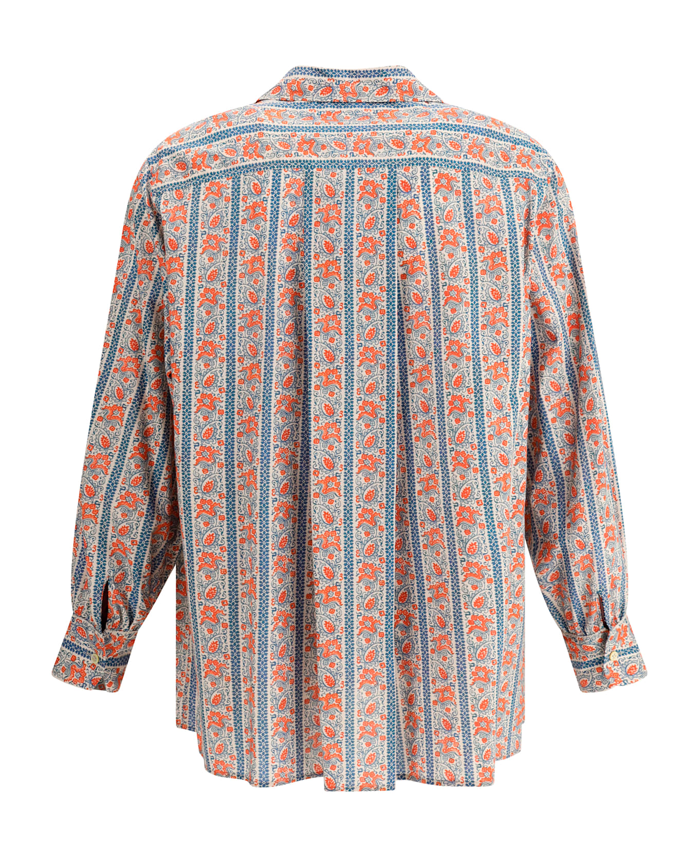 Valentino Paisley Pattern Shirt - Voyage Imaginaire Beige/blu/rosso