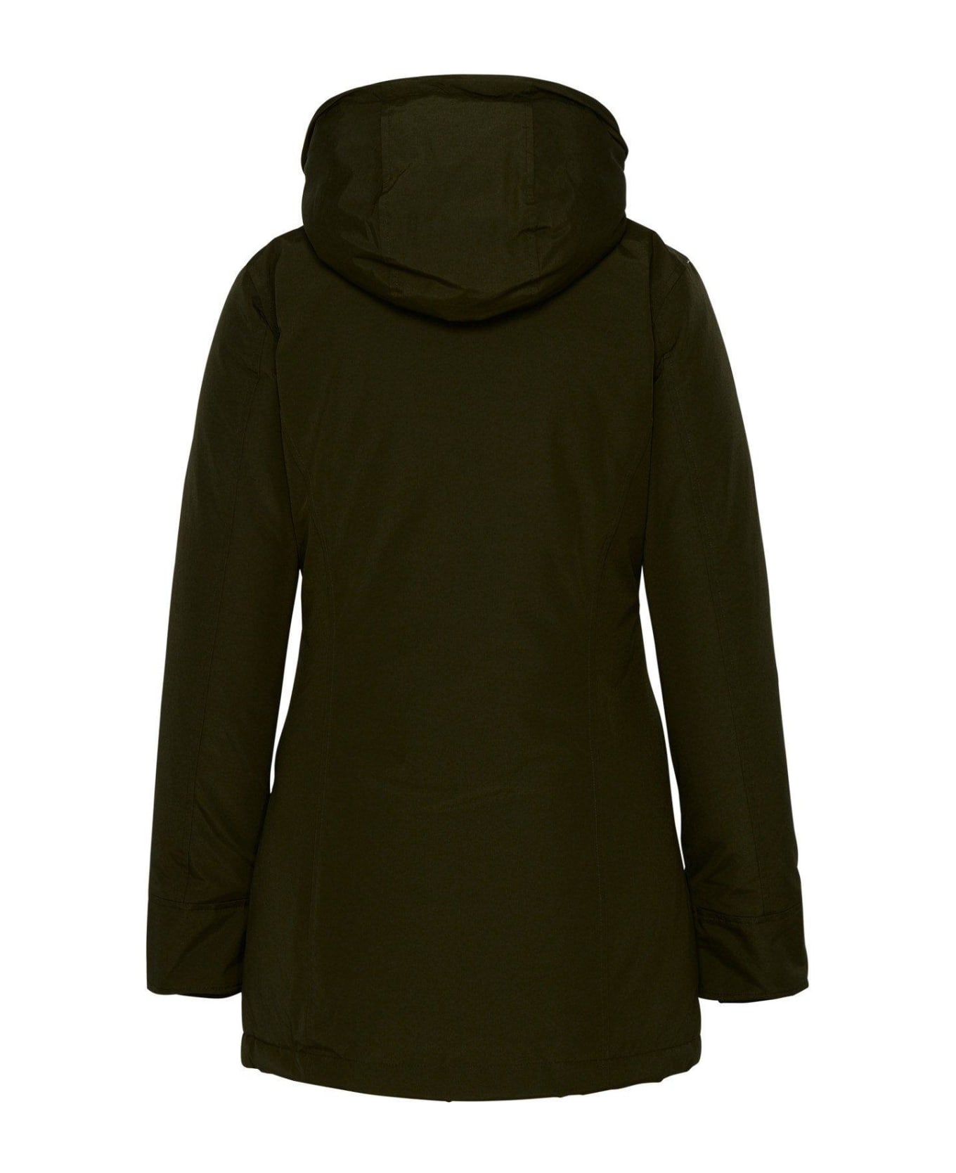 Woolrich Army Green Cotton Down Jacket - DARKGREEN
