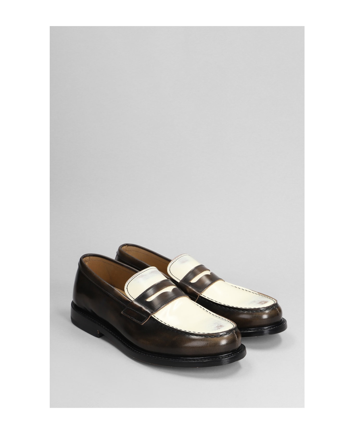 Premiata Loafers In Brown Leather - brown