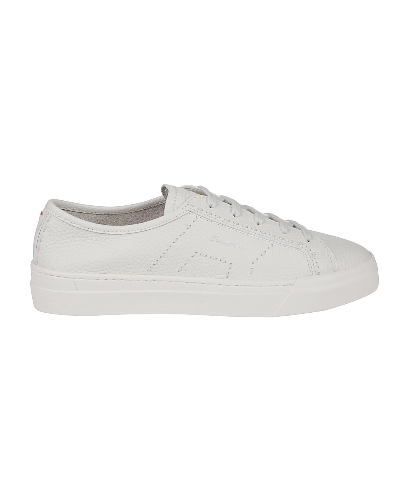 Santoni Double Buckle Low Top Sneakers - White