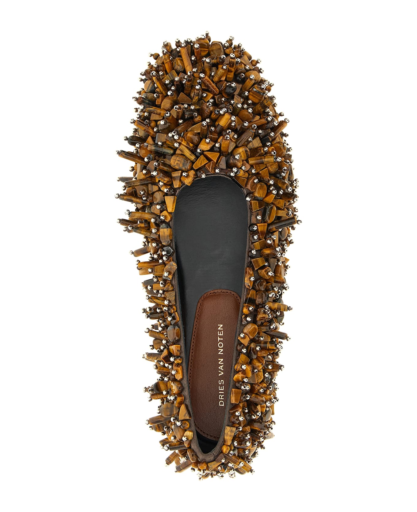 Dries Van Noten Beaded Ballet Flats - Brown