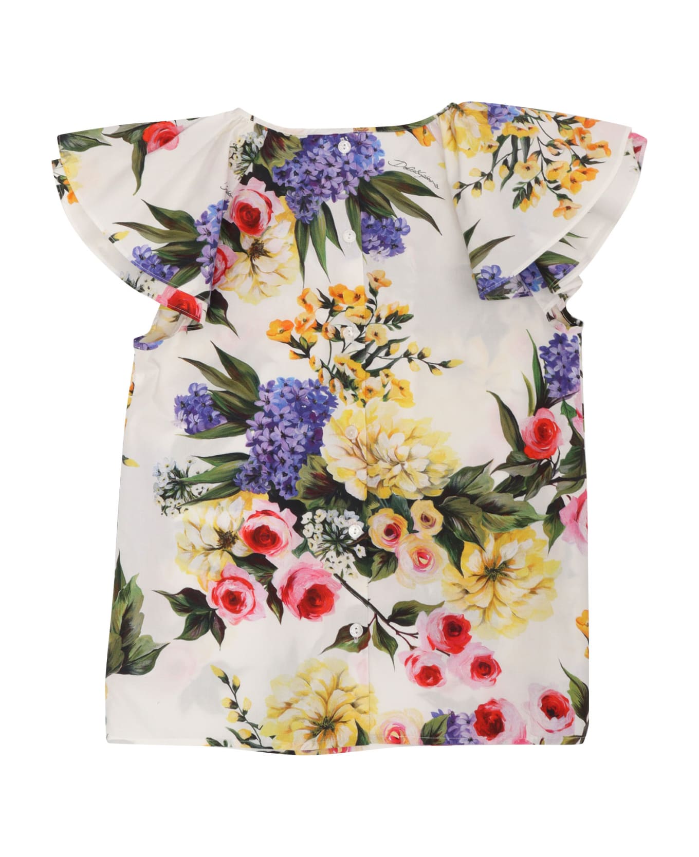 Dolce & Gabbana D&g Floral Print T-shirt - GREEN