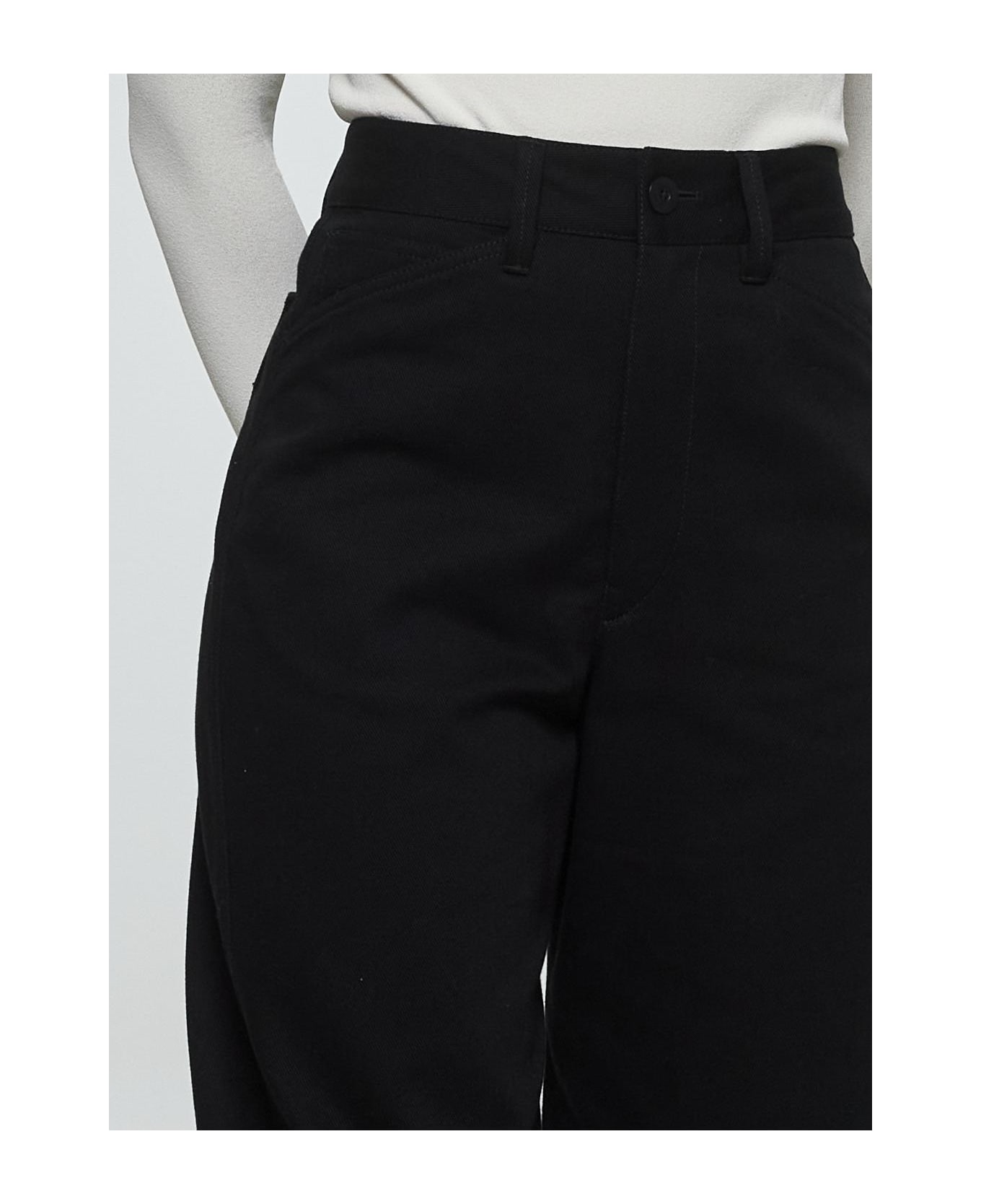 Lemaire Black Drill Twisted Jeans - Black