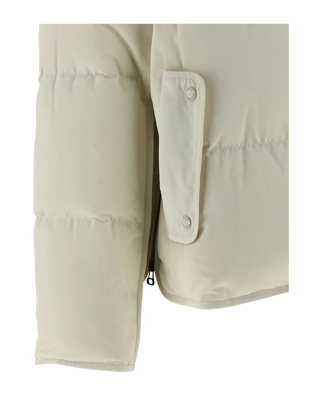 Salomon Fur Insert Cropped Down Jacket - White