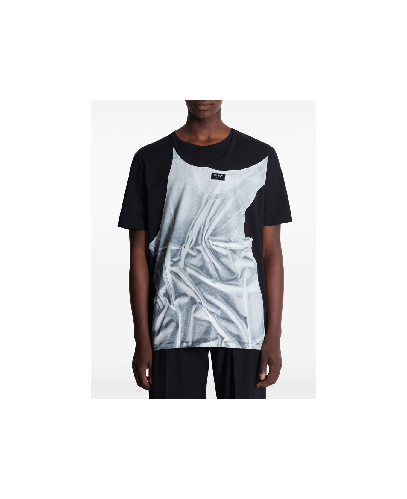 Balmain T-shirt - BLACK/GREY