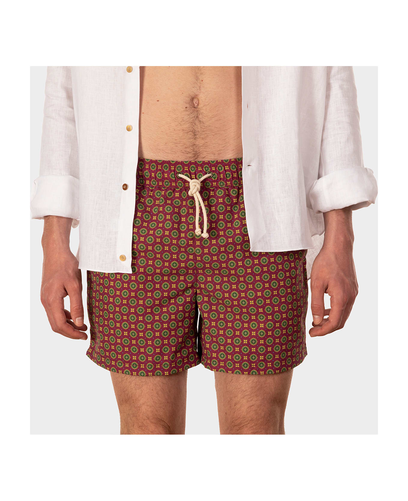 Ripa Ripa Collaborazione Nicola Radano Swim Shorts - Bordeaux