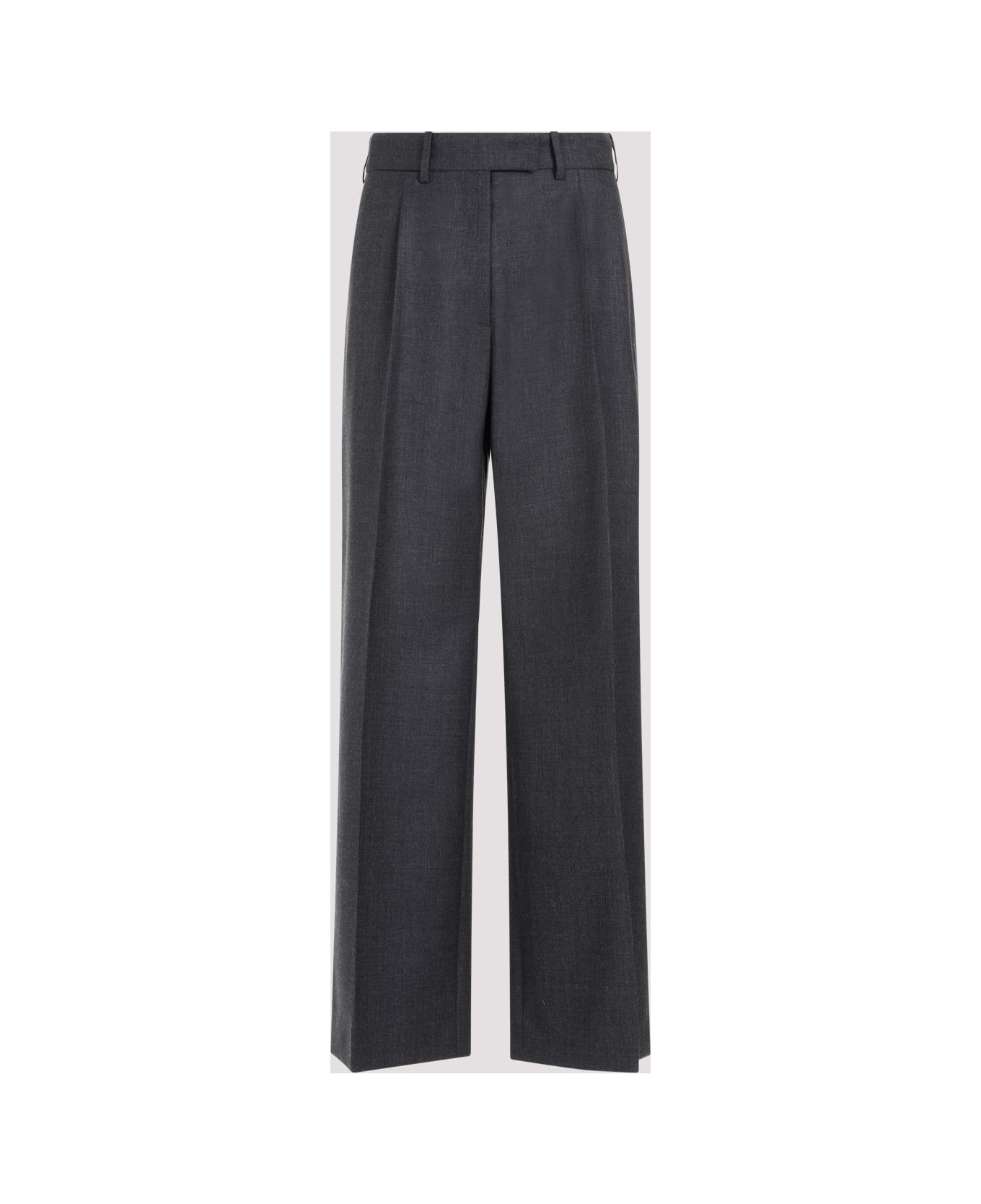 The Row Roan Wool Pants - Chm Charcoal Melange ボトムス