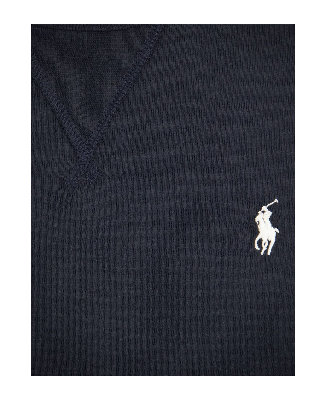 Polo Ralph Lauren Double Knit Crew Neck Sweatshirt - Blue