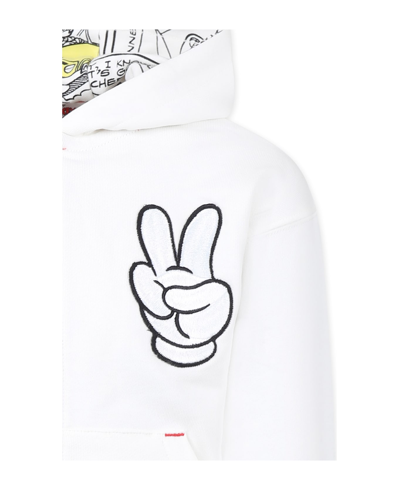 Marc Jacobs White Sweatshirt For Kids With Mickey Mouse - White