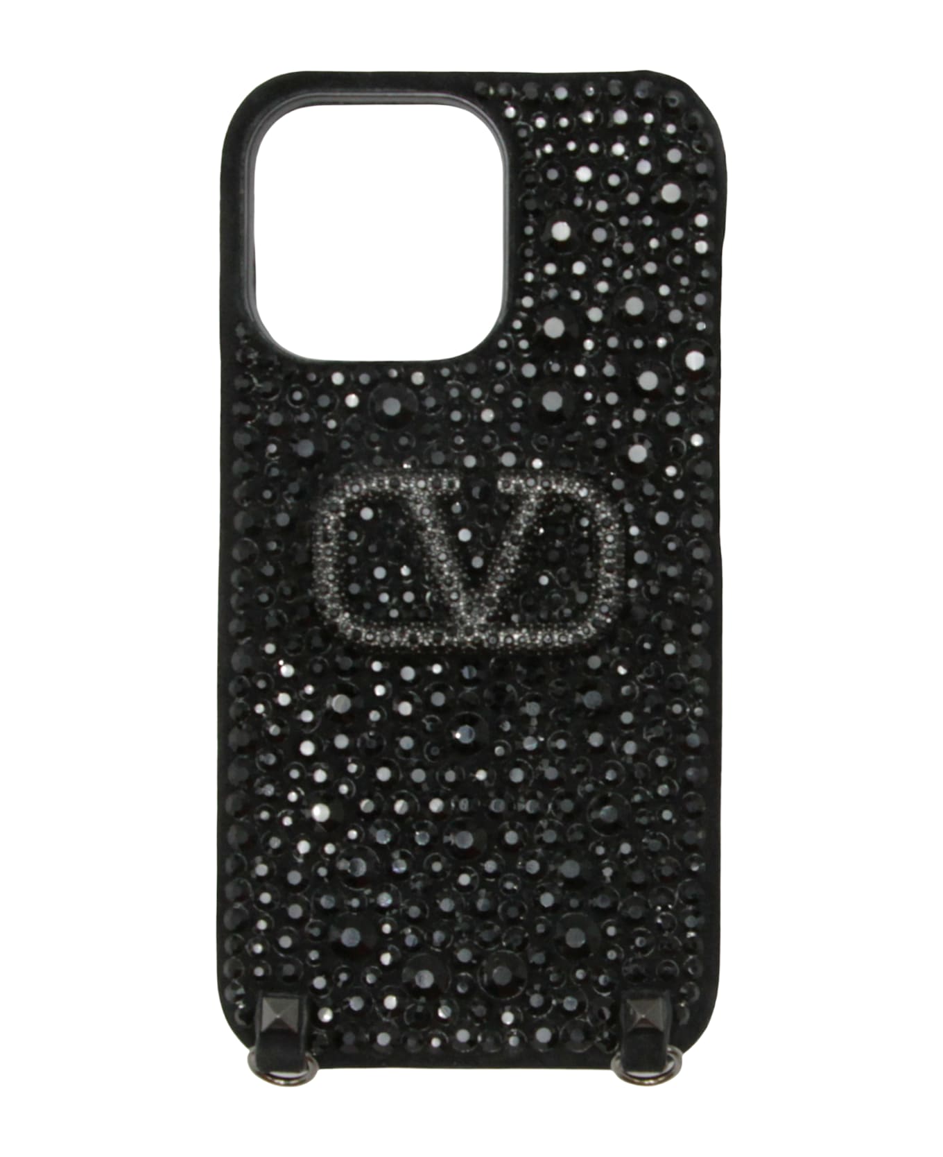 Valentino Garavani Iphone 13pro Black Minimalist Cover In High Quality - black