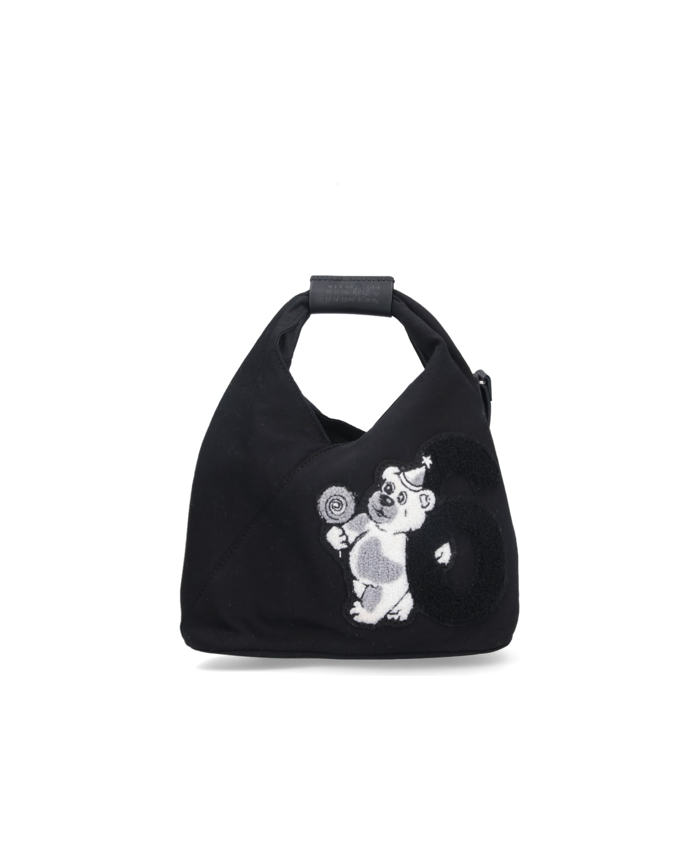 MM6 Maison Margiela Patch Detail Shoulder Bag - Black