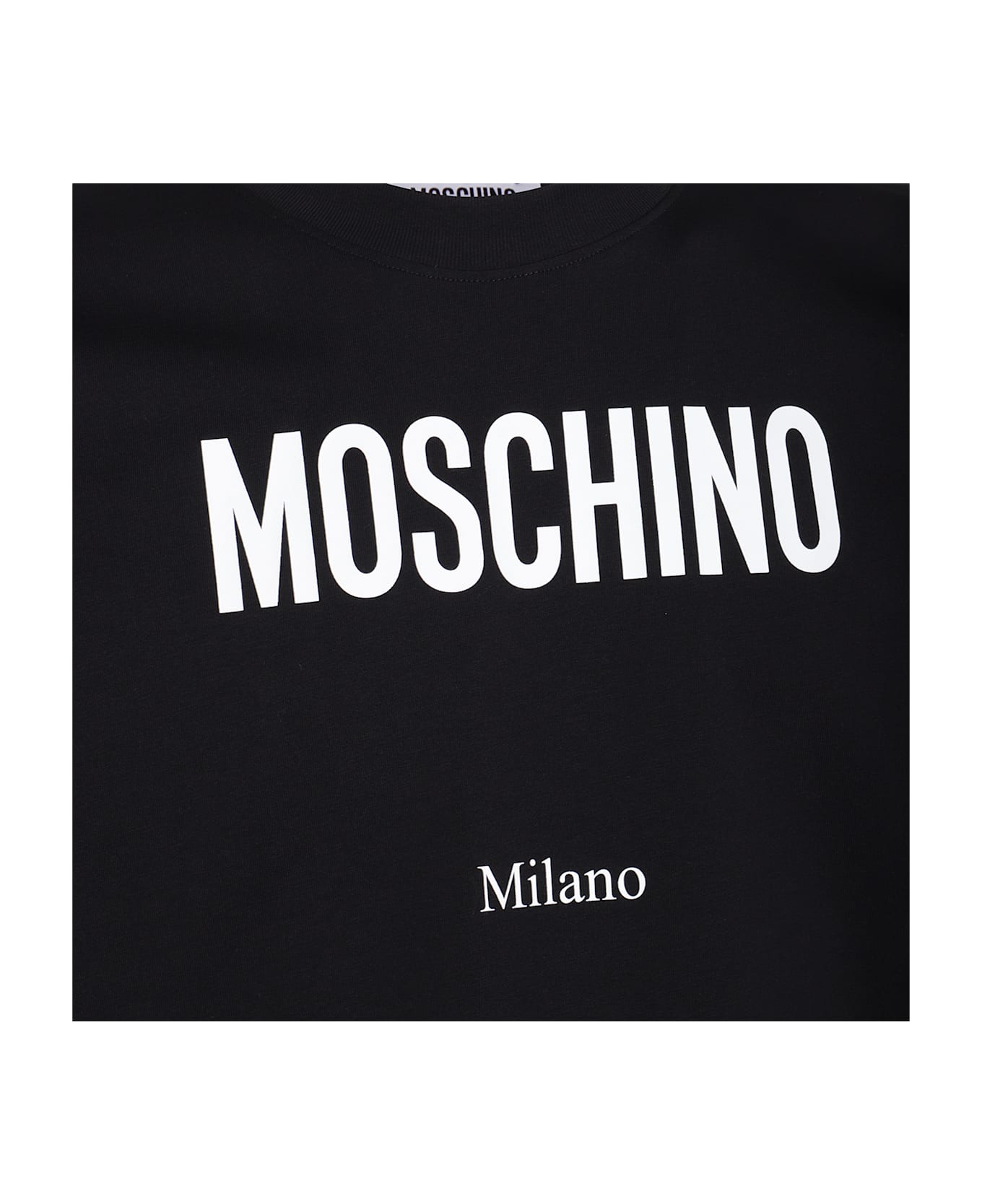 Moschino Black Cotton T-shirt - Black