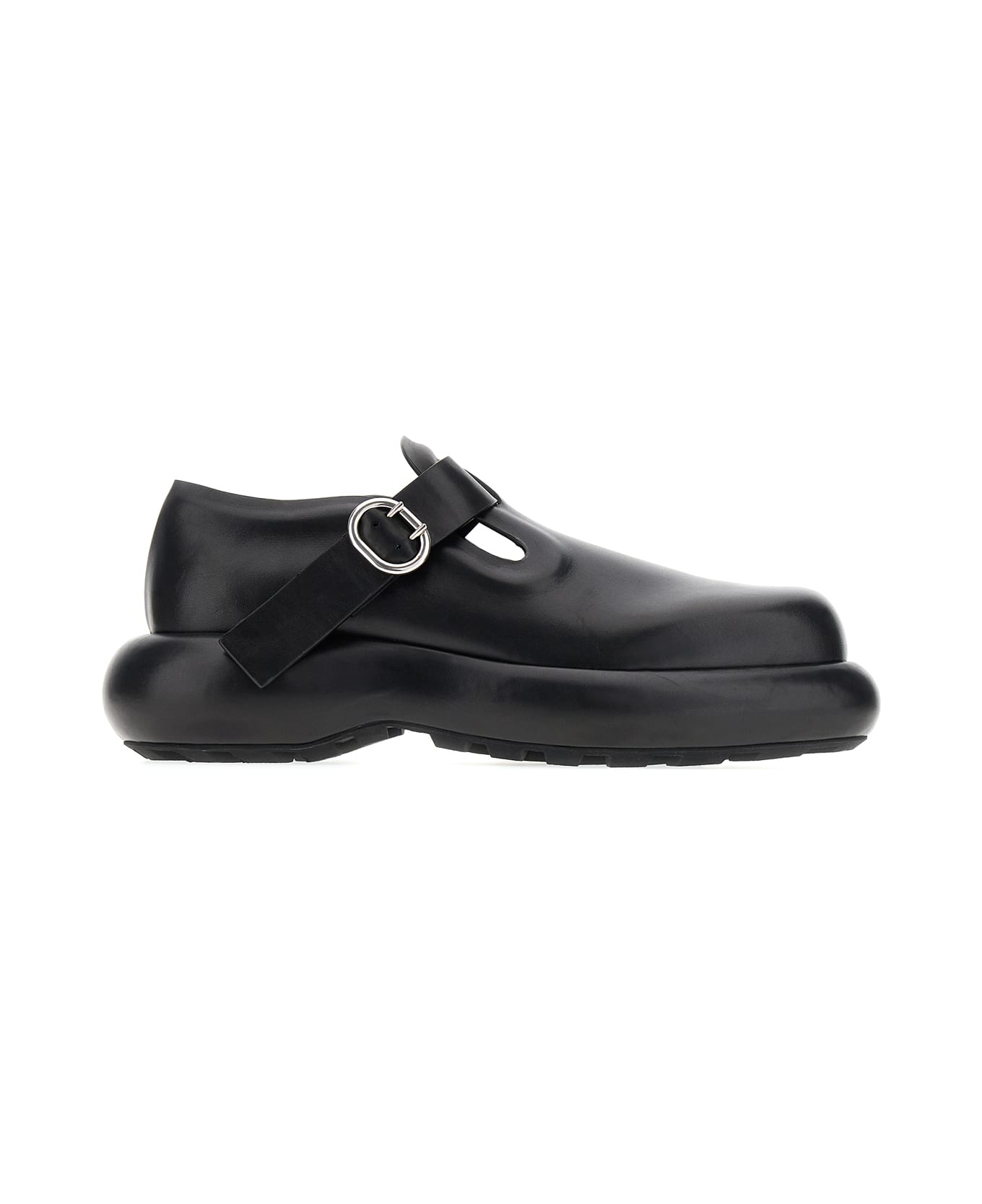 Jil Sander Black Leather Buckle Shoes - 1