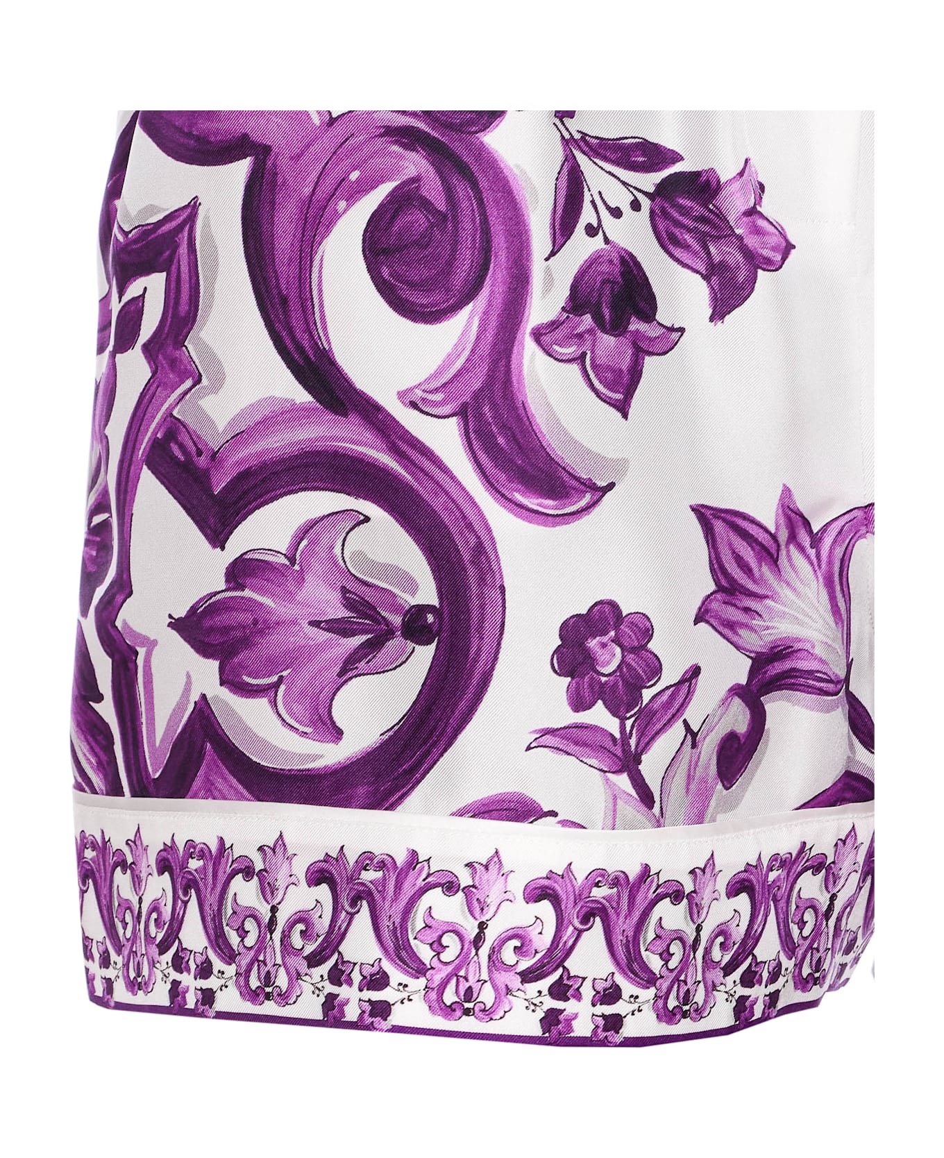 Dolce 
Gabbana Majolica Print Shorts - MAIOLICA 1L VIOLA