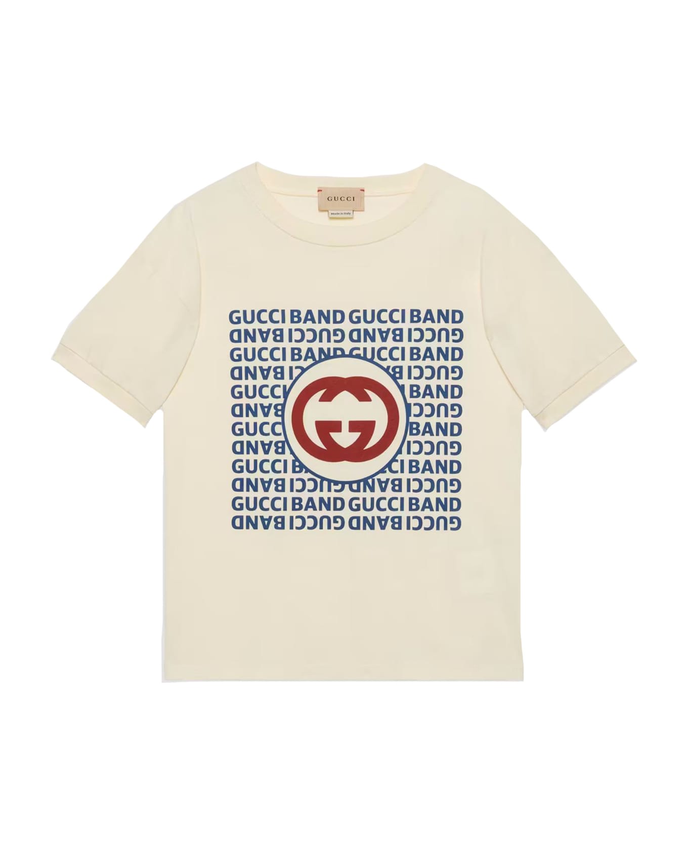 Gucci White Cotton Jersey T-shirt - Beige