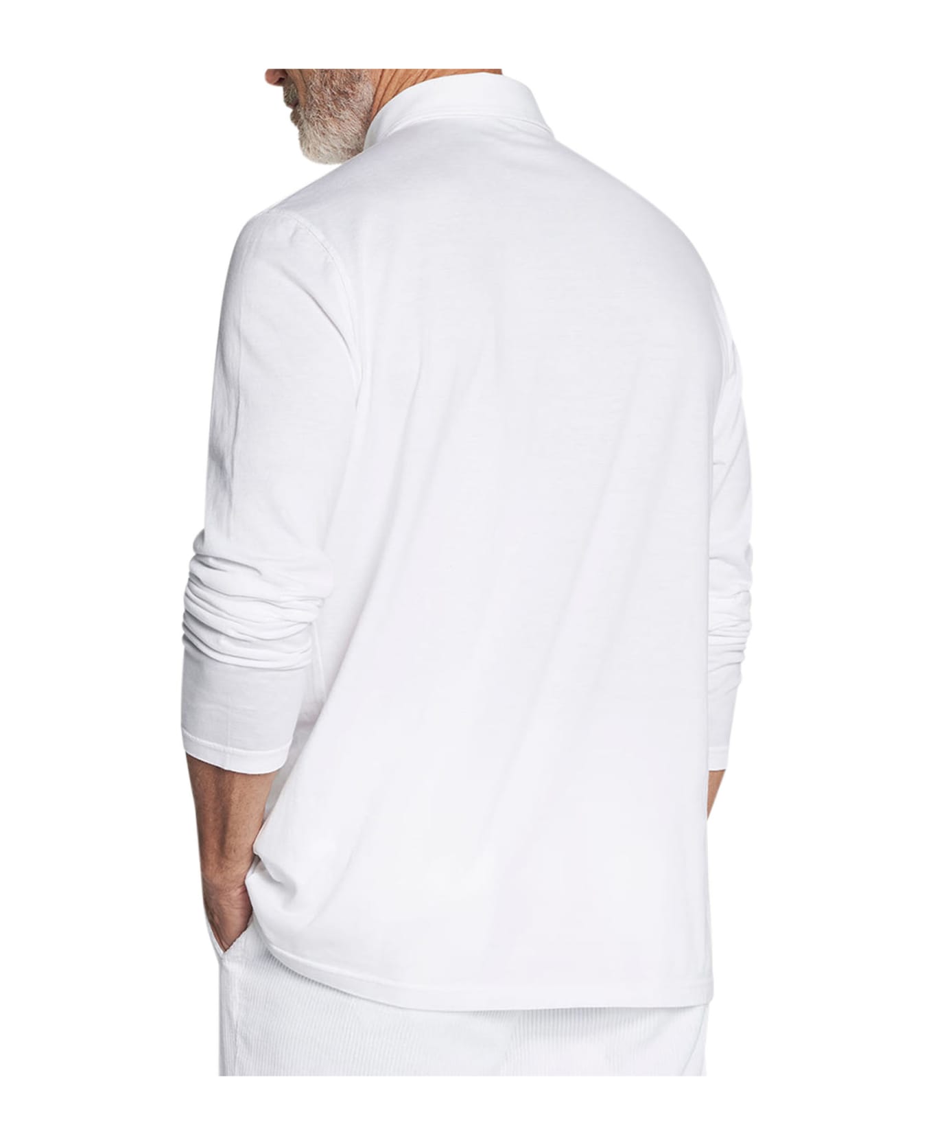 Kiton Jersey Poloshirt Cotton - WHITE