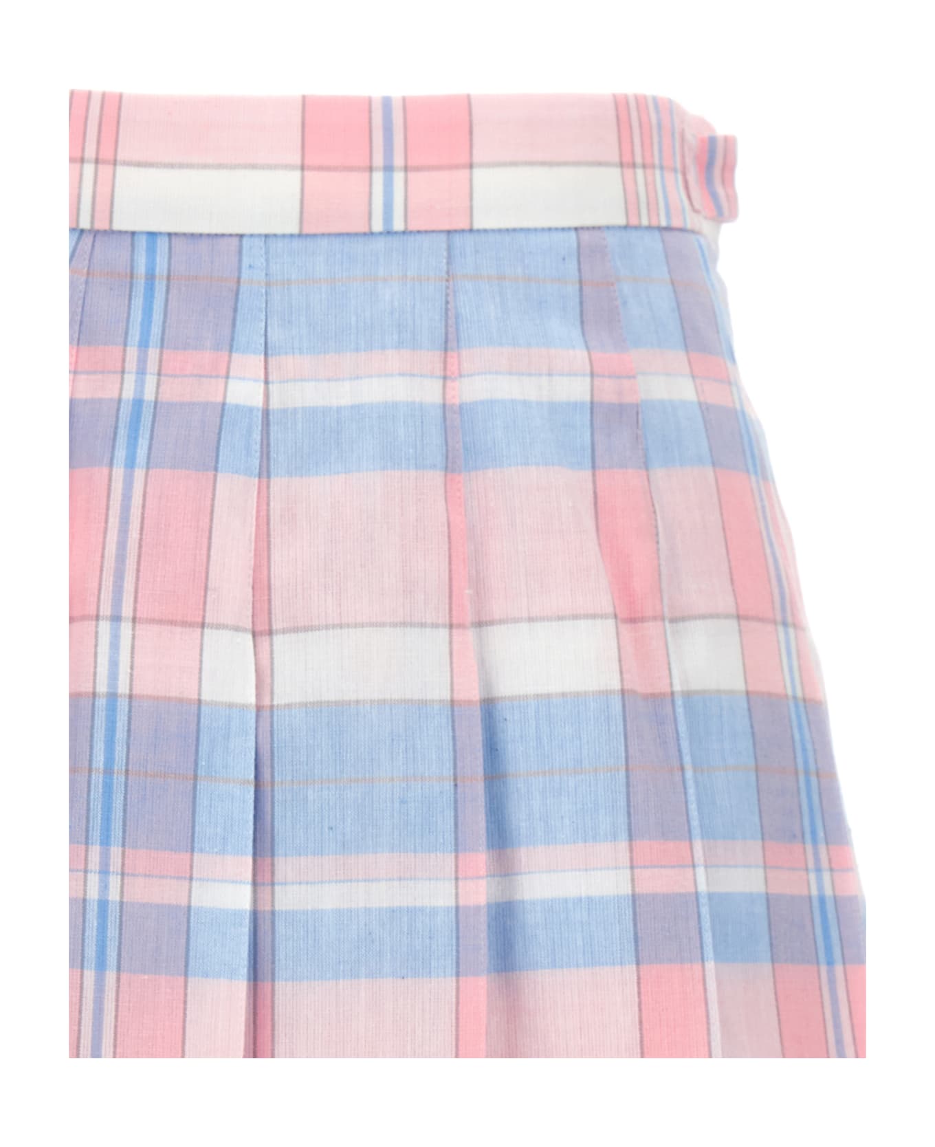 Thom Browne Check Pleated Skirt - Multicolor