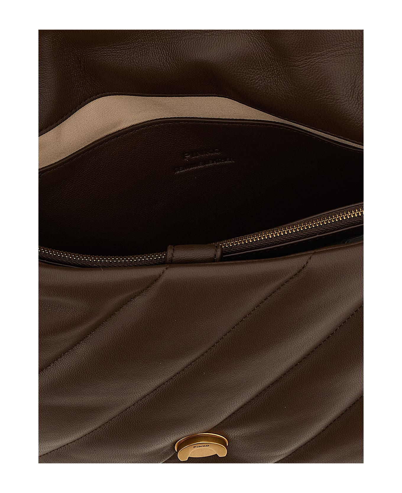 Pinko 
big Love Bag Puff Maxi Quilt
 Crossbody Bag - Brown ショルダーバッグ