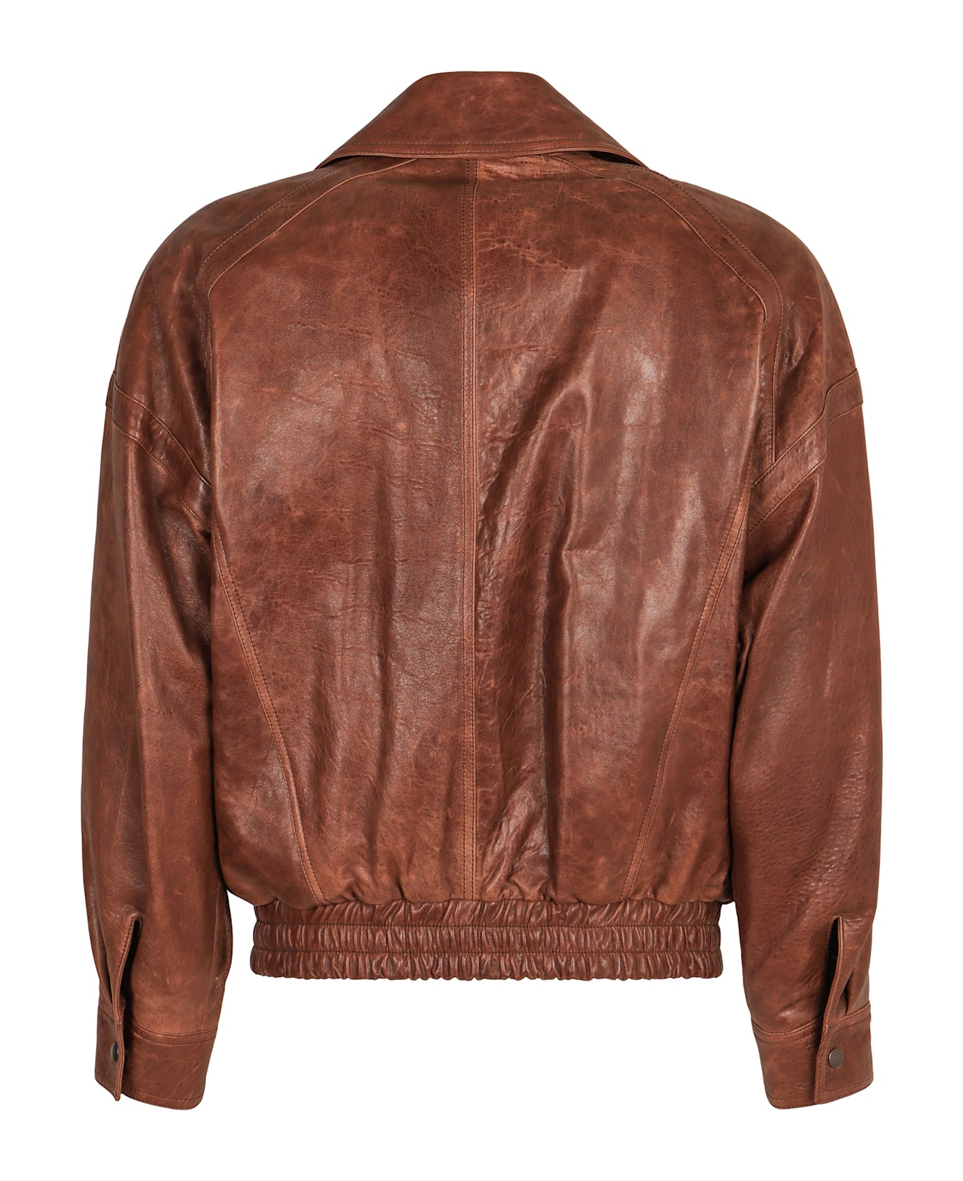Saint Laurent Lambskin Bomber Jacket - BRUNCHENEMARRONTE