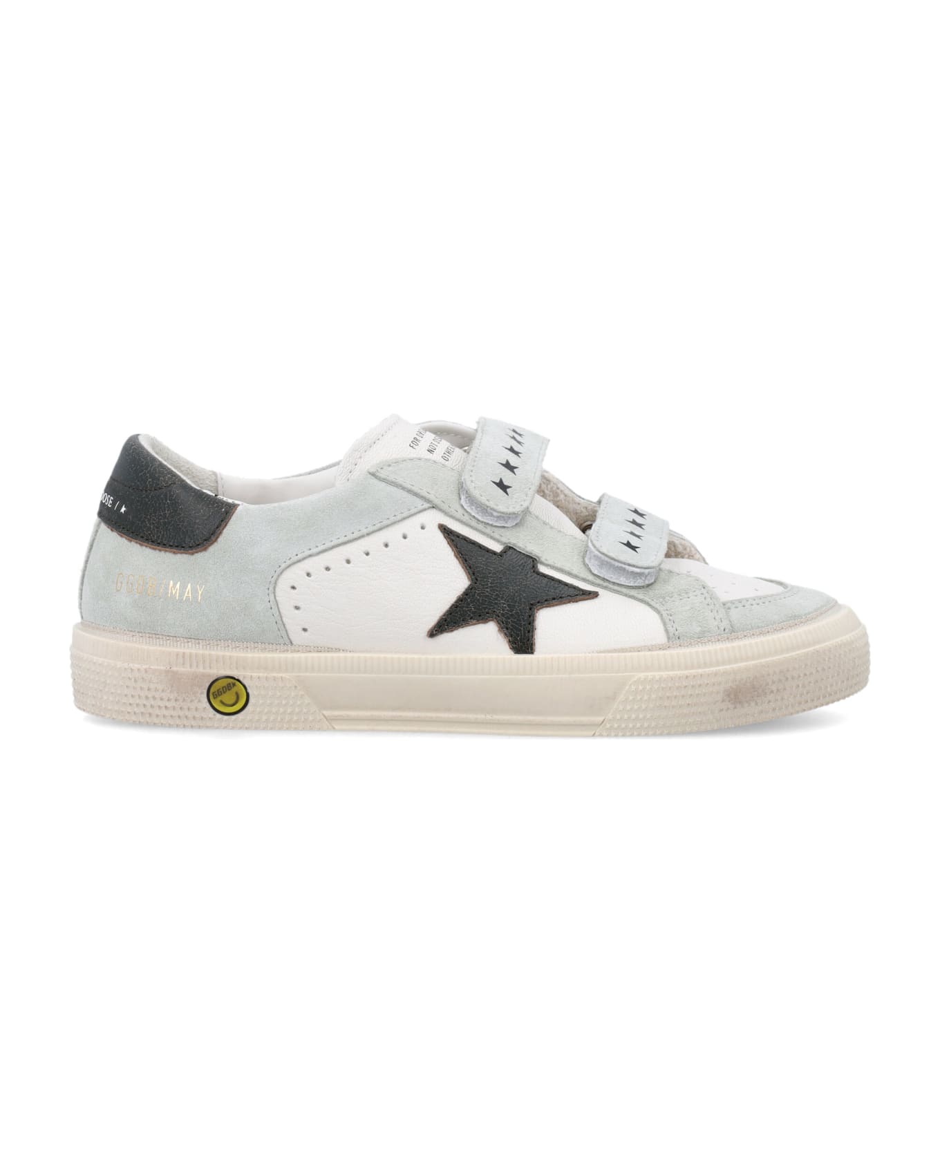 Golden Goose Kid - May School Sneakers - WHITE/ICE