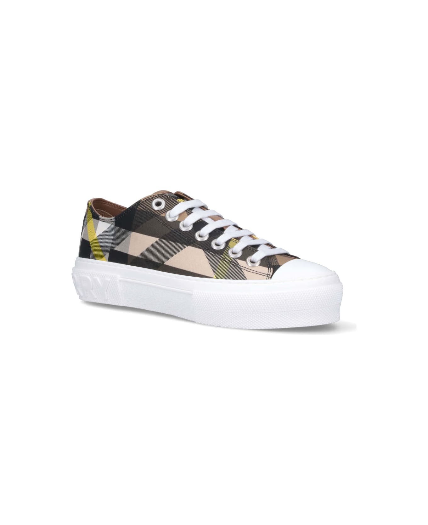 Burberry Cotton Sneakers - Brown