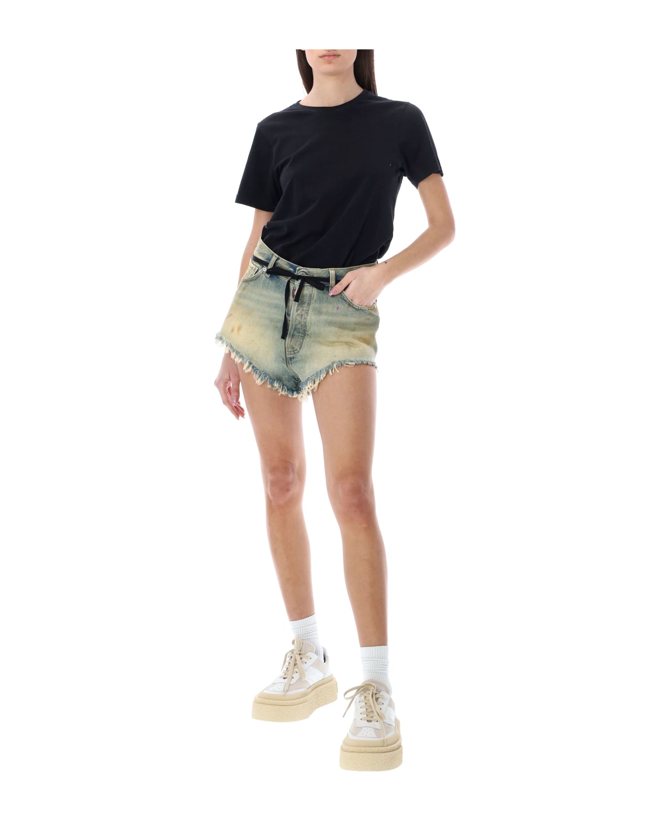 WASHED MARSALA LOUNGE SHORTS