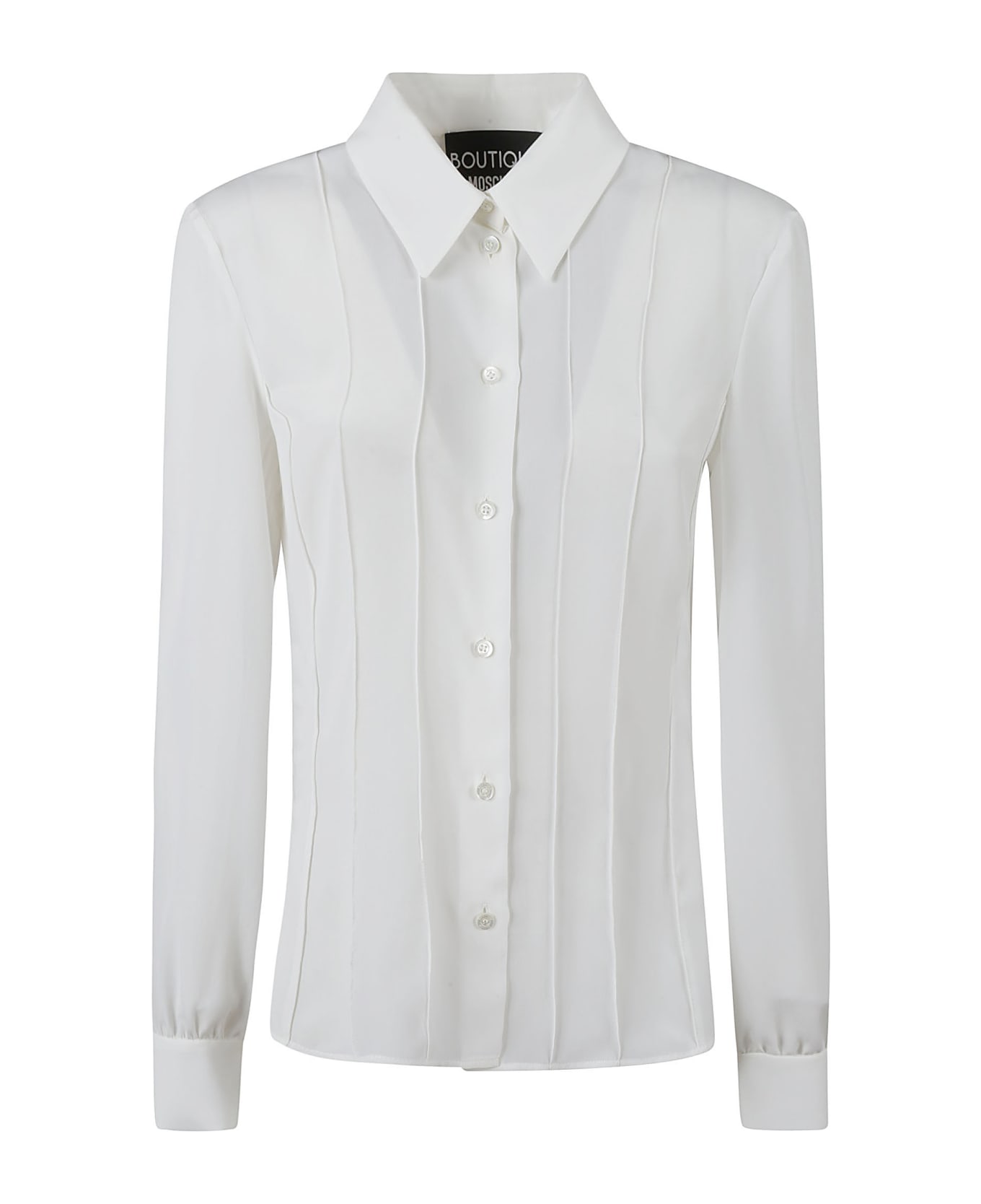 Boutique Moschino Pleated Shirt - White