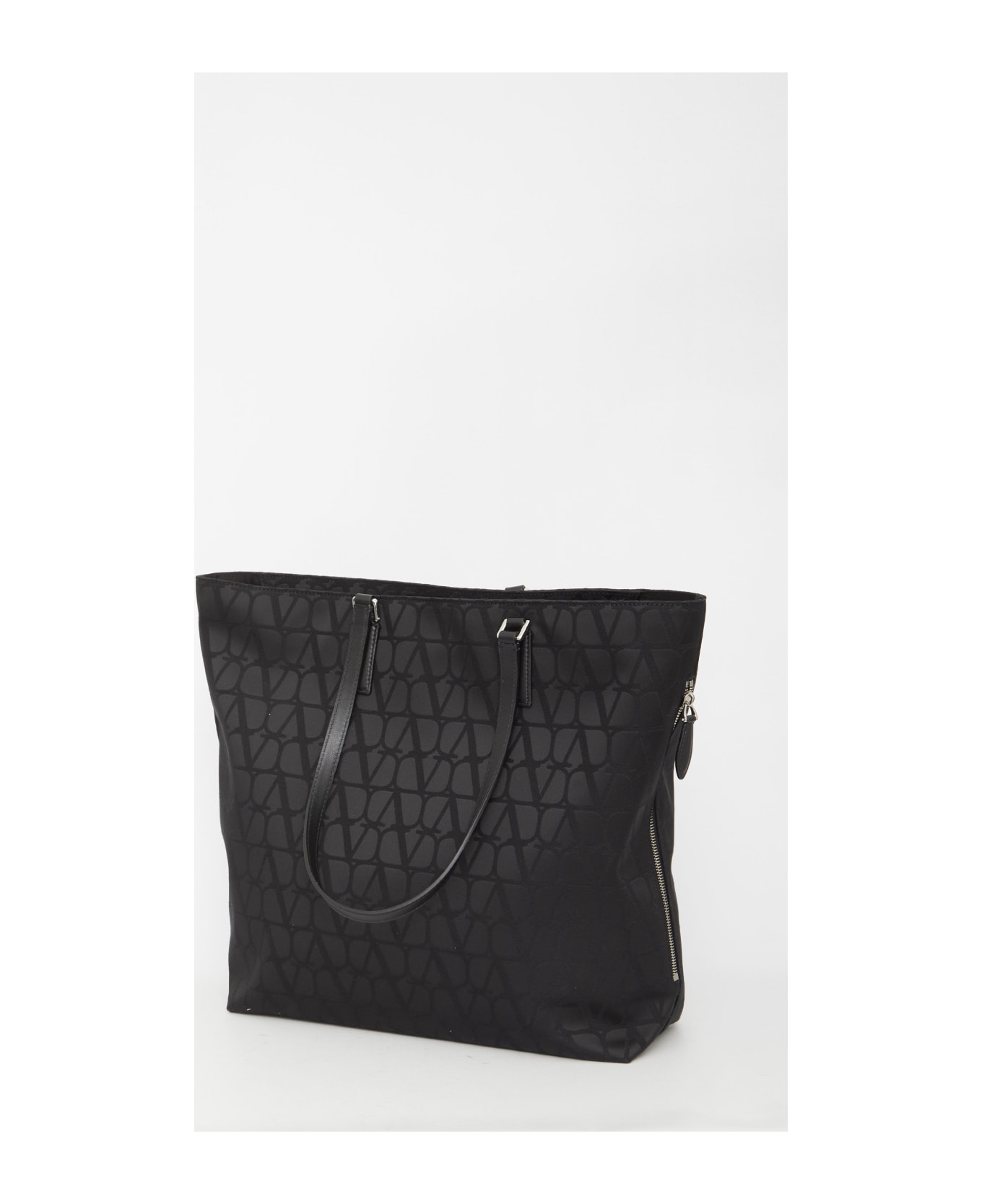 Valentino Garavani Toile Iconographe Shopping Bag - Black