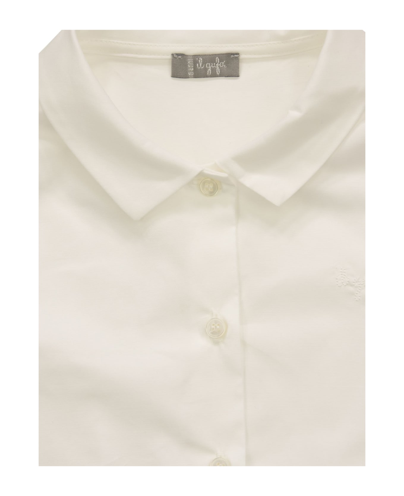 Il Gufo Long-sleeved Cotton Shirt - White