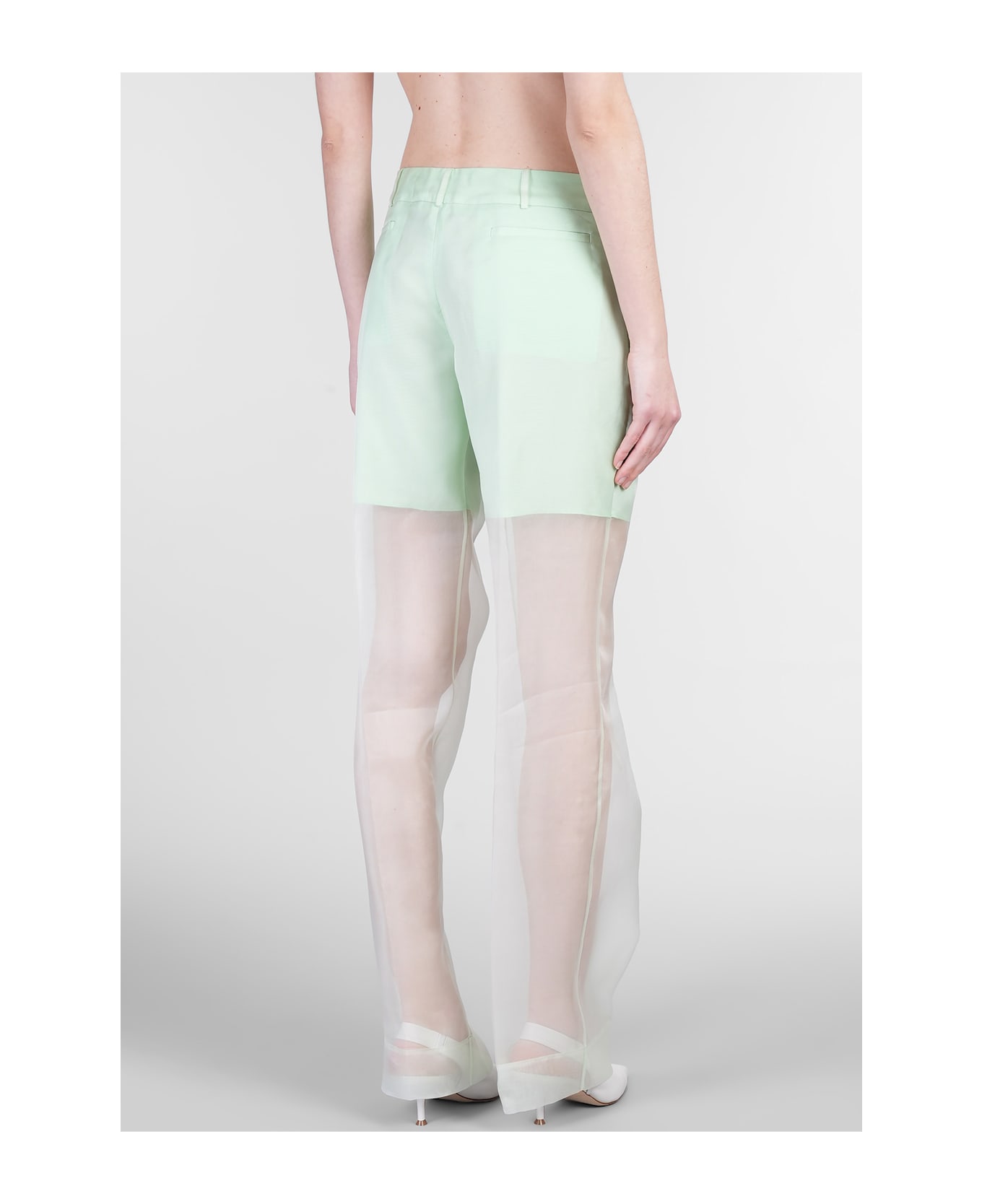 Del Core Pants In Green Silk - green